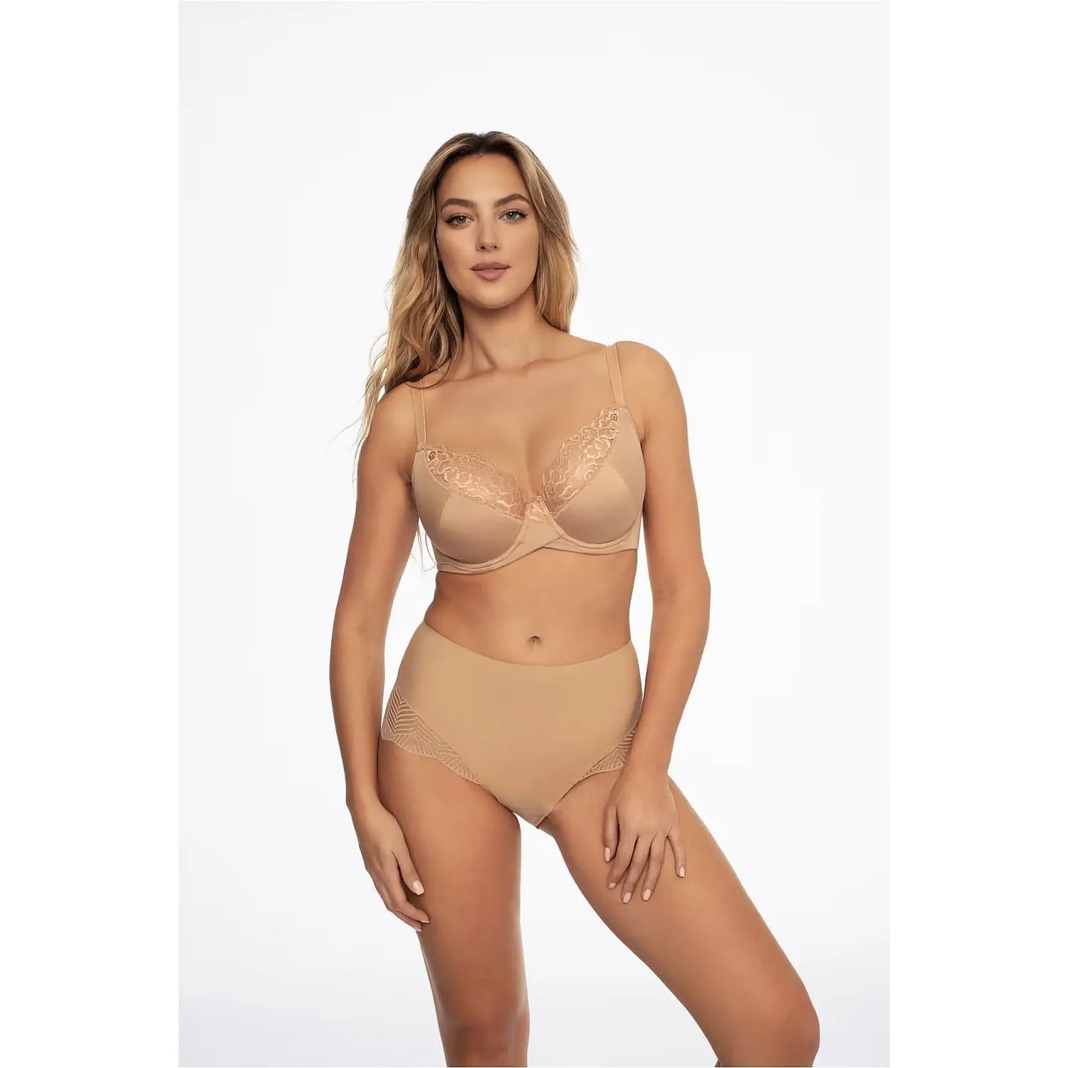 Ensemble de lingerie féminine sexy soutien-gorge culotte dentelle couleur chair maintien excellent confort tout jours