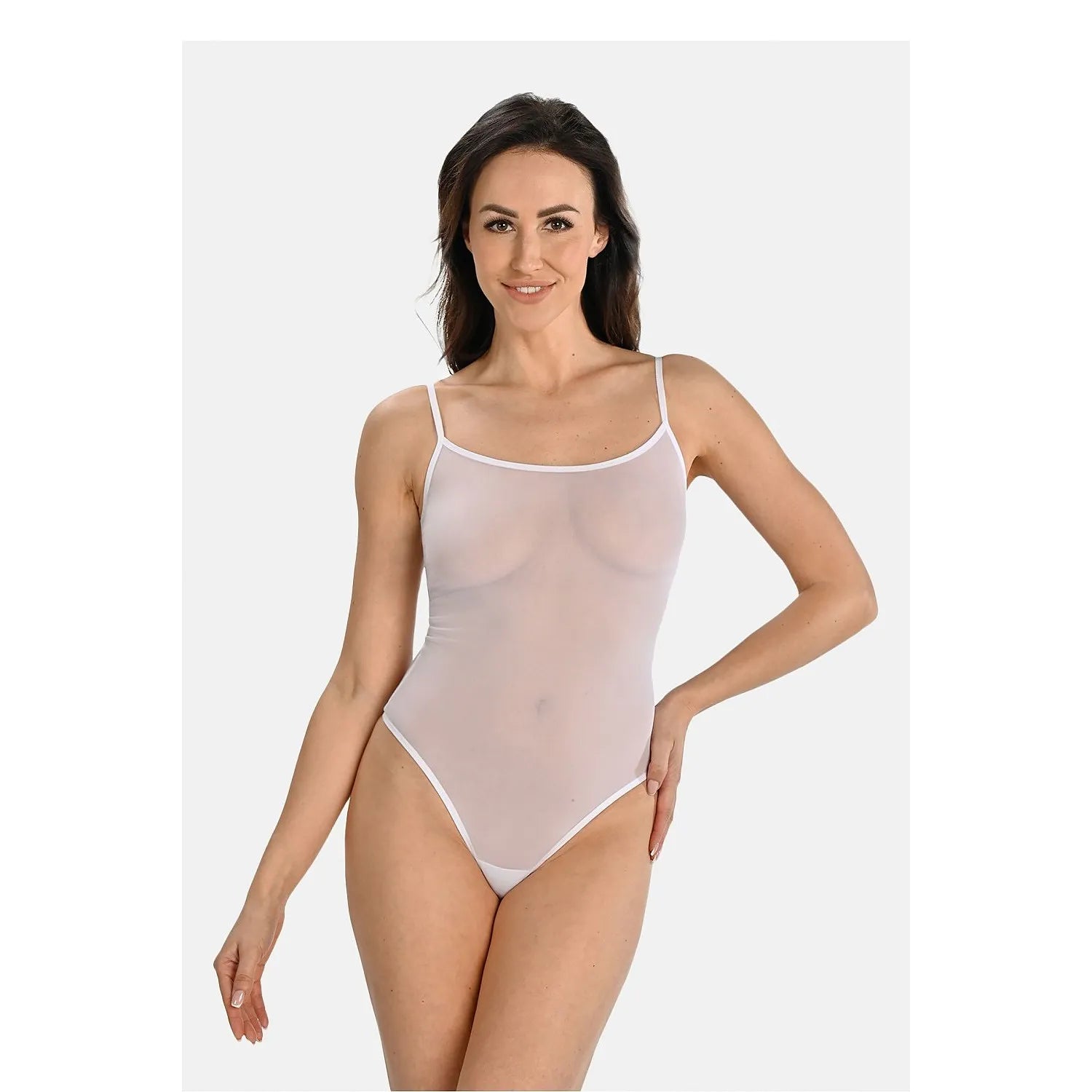 Body model 195356 Teyli lingerie érotique sexy femme maille douce bretelles élastiques encolure profonde