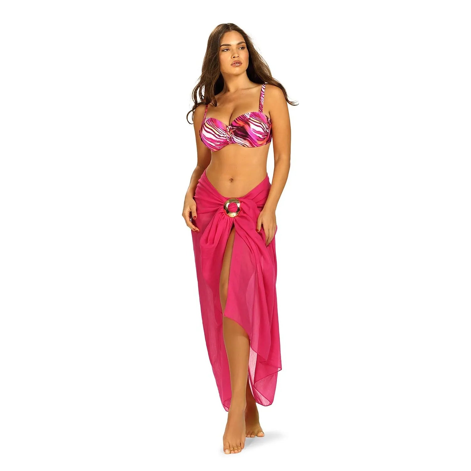Écharpe plage Barontex Paréo modèle 199006 protection UV tissu respirant doux taille unique coupe élégante sexy discrétion polyvalente