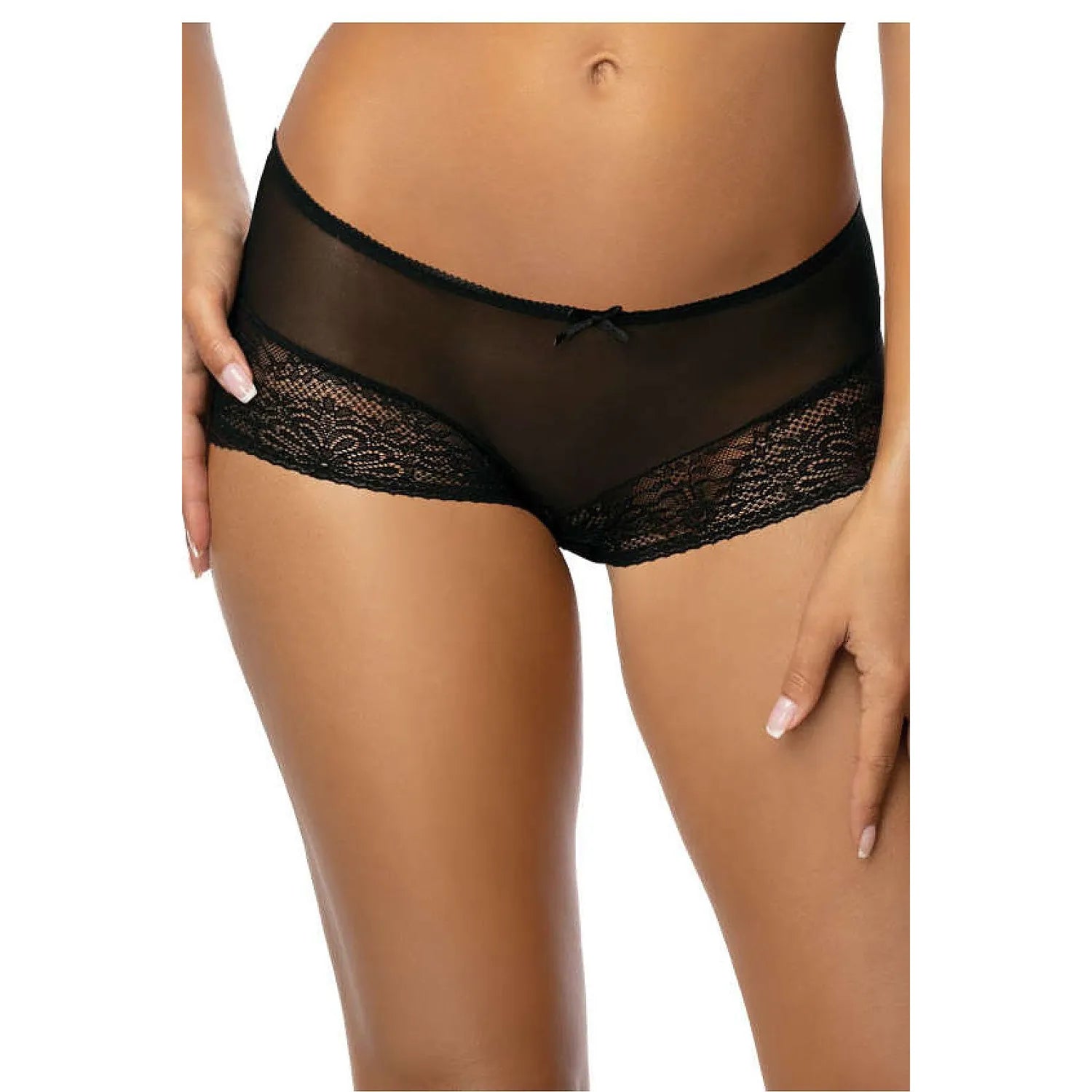 Culotte en dentelle noire shorty sexy confortable pour femme avec tissu extensible élastique taille ajustable maintien doux lingerie intime élégante
