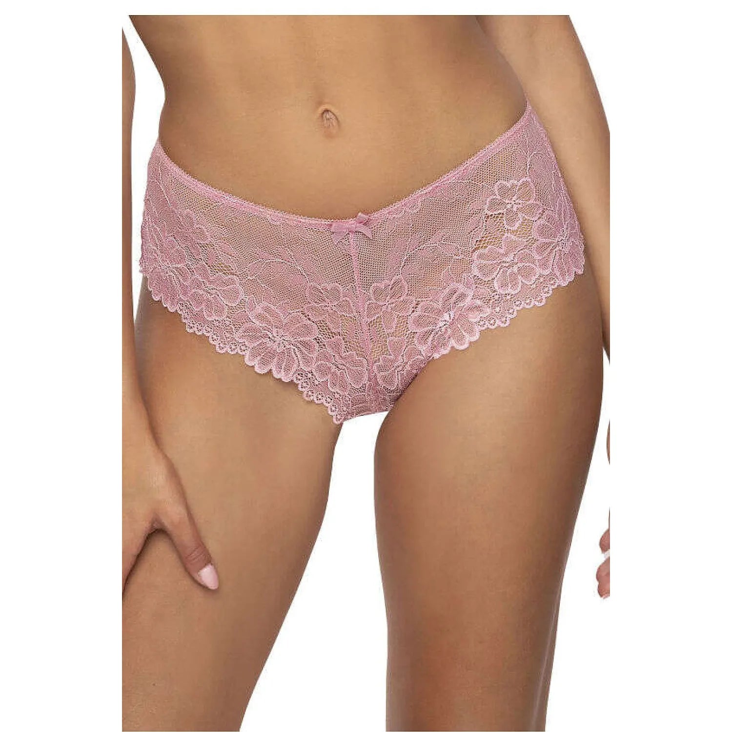 culotte dentelle rose fleurie hipster sans couture confortable discret extensible gousset coton hypoallergénique romantique quotidien soirée