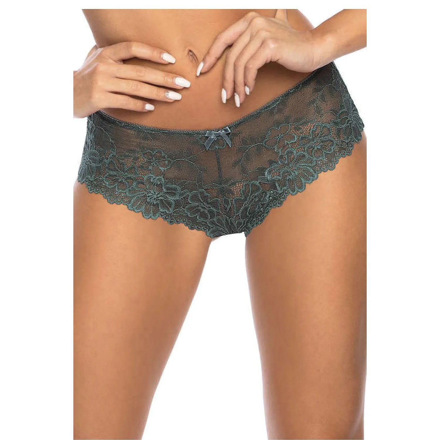 Culotte en dentelle sexy floral avec nœud décoration lingerie féminine taille basse confortable femmes élégance discrète