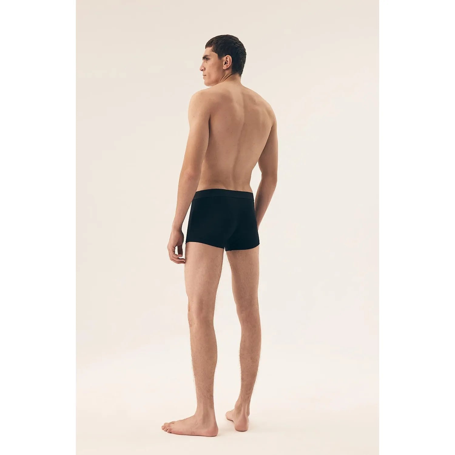 Boxers noirs ajustés pour hommes, modèle 209618 Henderson, ceinture large imprimée, tissu doux et respirant.