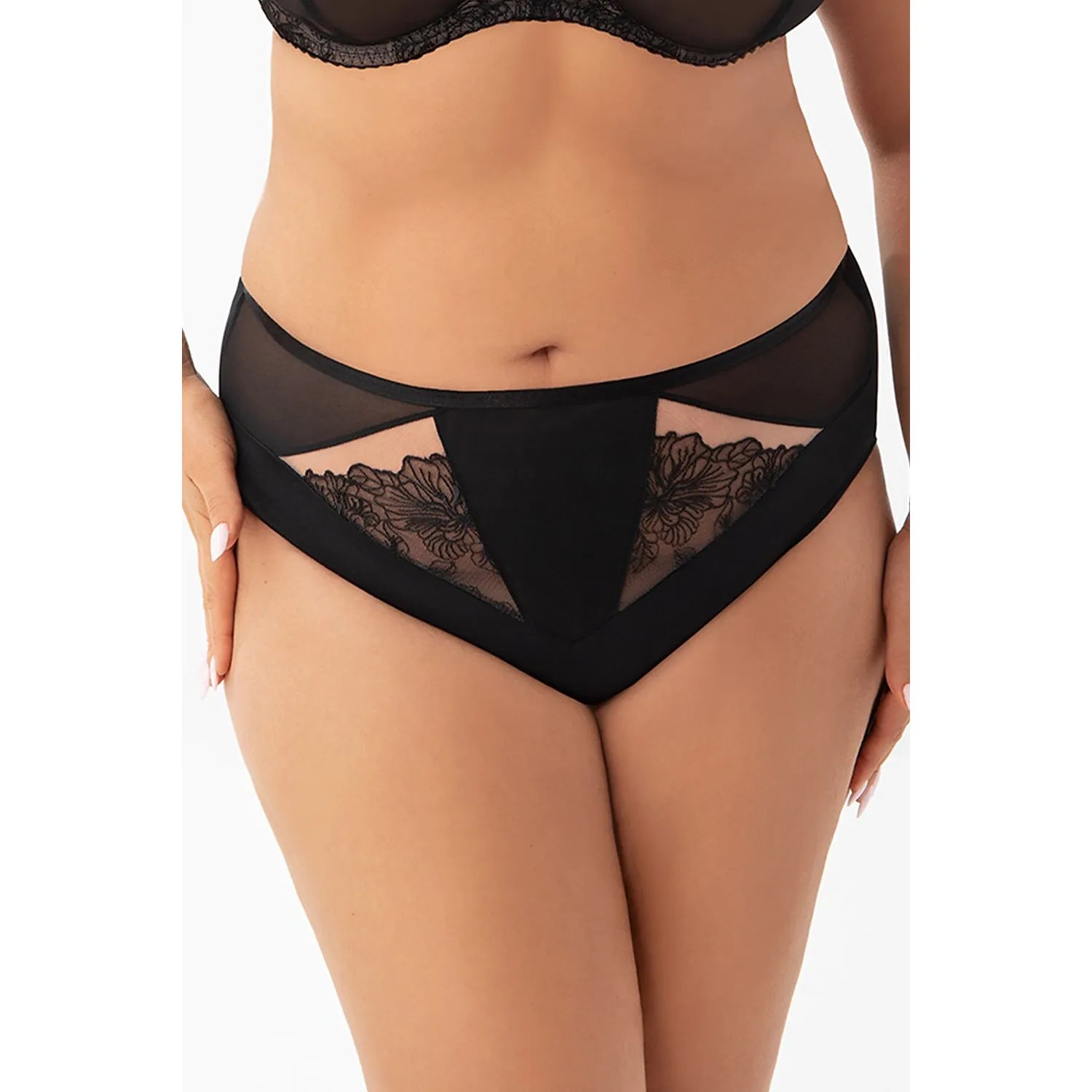 Culottes élégantes en microfibre et tulle transparent Gorsenia Lingerie lingerie féminine sexy sexy lingerie culottes intimes