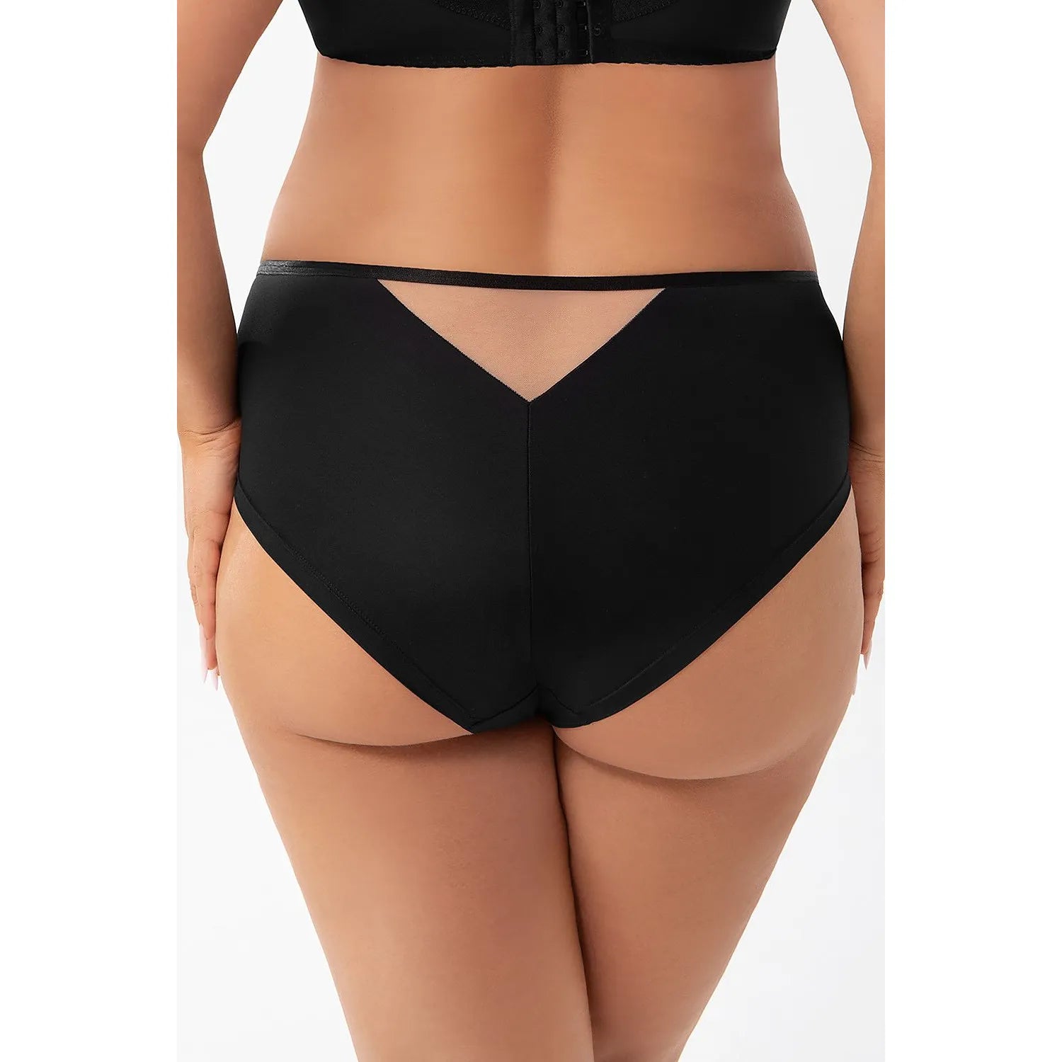 Culottes noires Gorsenia en microfibre et tulle, design élégant et séduisant, confort optimal pour lingerie féminine.