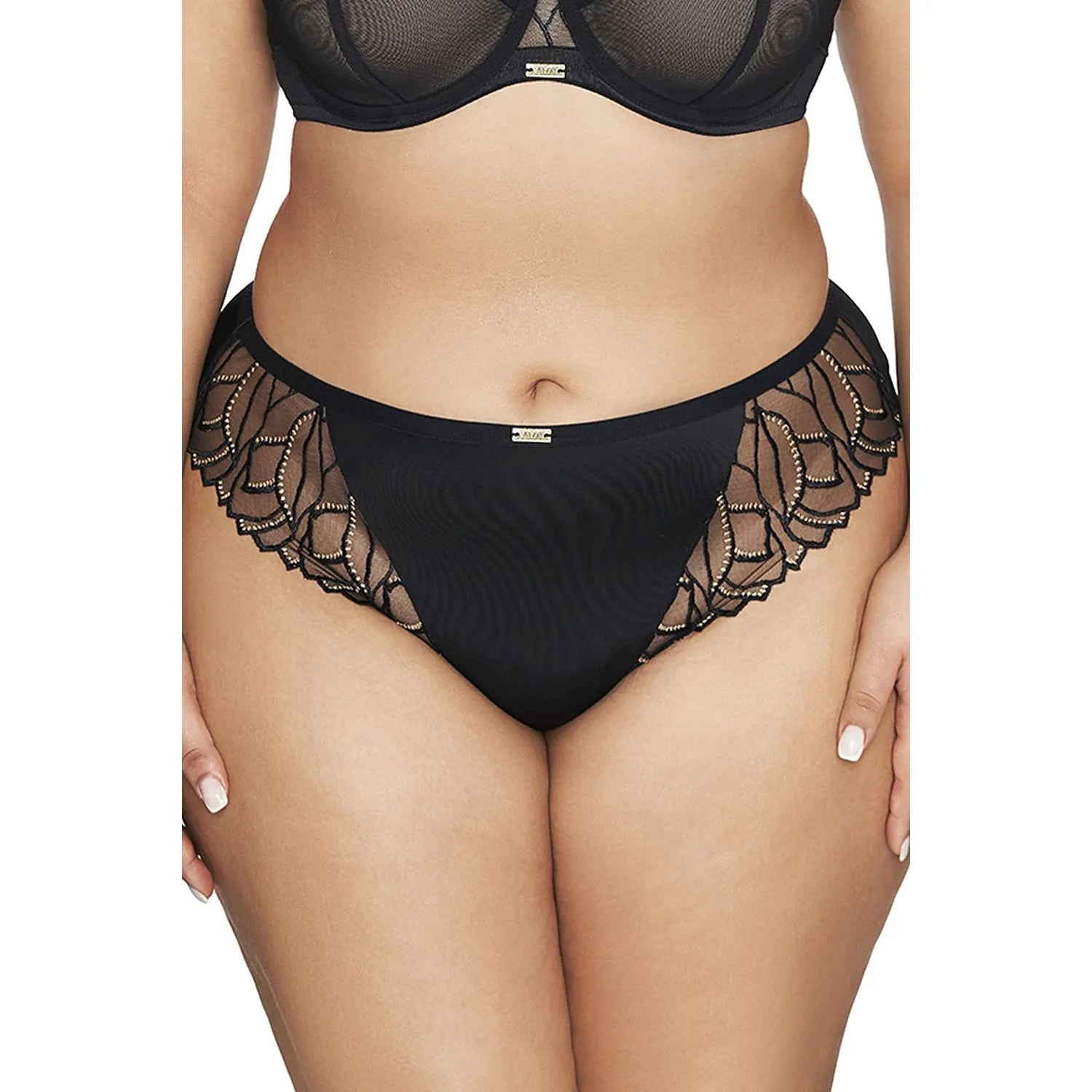Culottes élégantes Ava model 211938 microfibre dentelle floral élasticité coton doublure lingerie féminine intemporelle