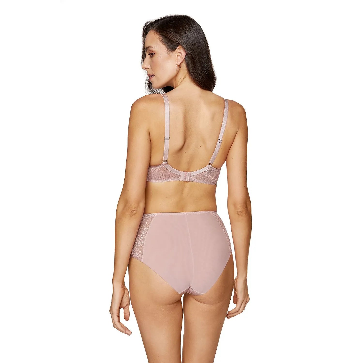 Culotte haute Gorteks 212647 en tulle et dentelle florale, couleur nude, design élégant, confort et esthétique raffinée.