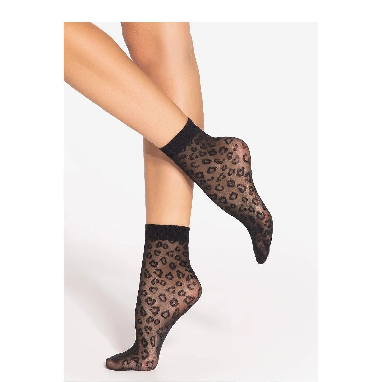 Chaussettes fines transparentes imprimé léopard pour femmes, haut de cheville, nylon et élasthanne, lingerie sexy, accessoire glamour, confort quotidien, occasion spéciale, style audacieux