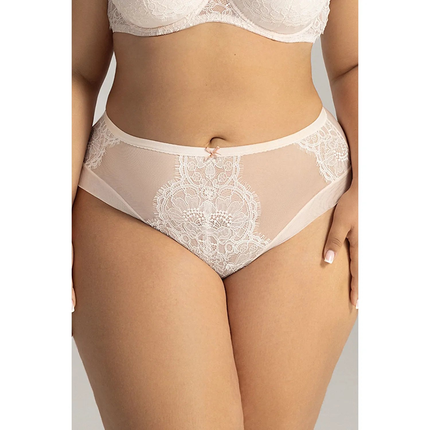 Culotte haute dentelle floral Ava modèle 216000 romantique confort féminin lingerie intime érotique femme spécial occasion
