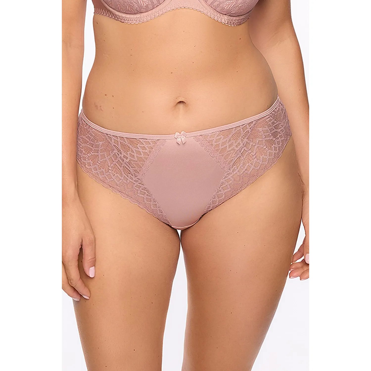 Culottes en dentelle élégante microfibre douce modèle 216007 Gaia confort esthétique lingerie féminine sexy boîte cadeau bois de rose