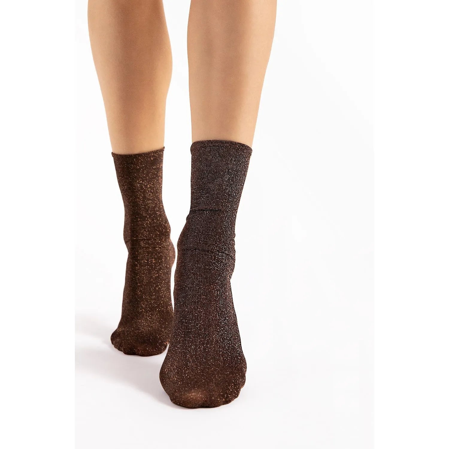 Chaussettes élégantes luxe effet scintillant soie lurex confort durable mode érotique accessoire sexy femme couple