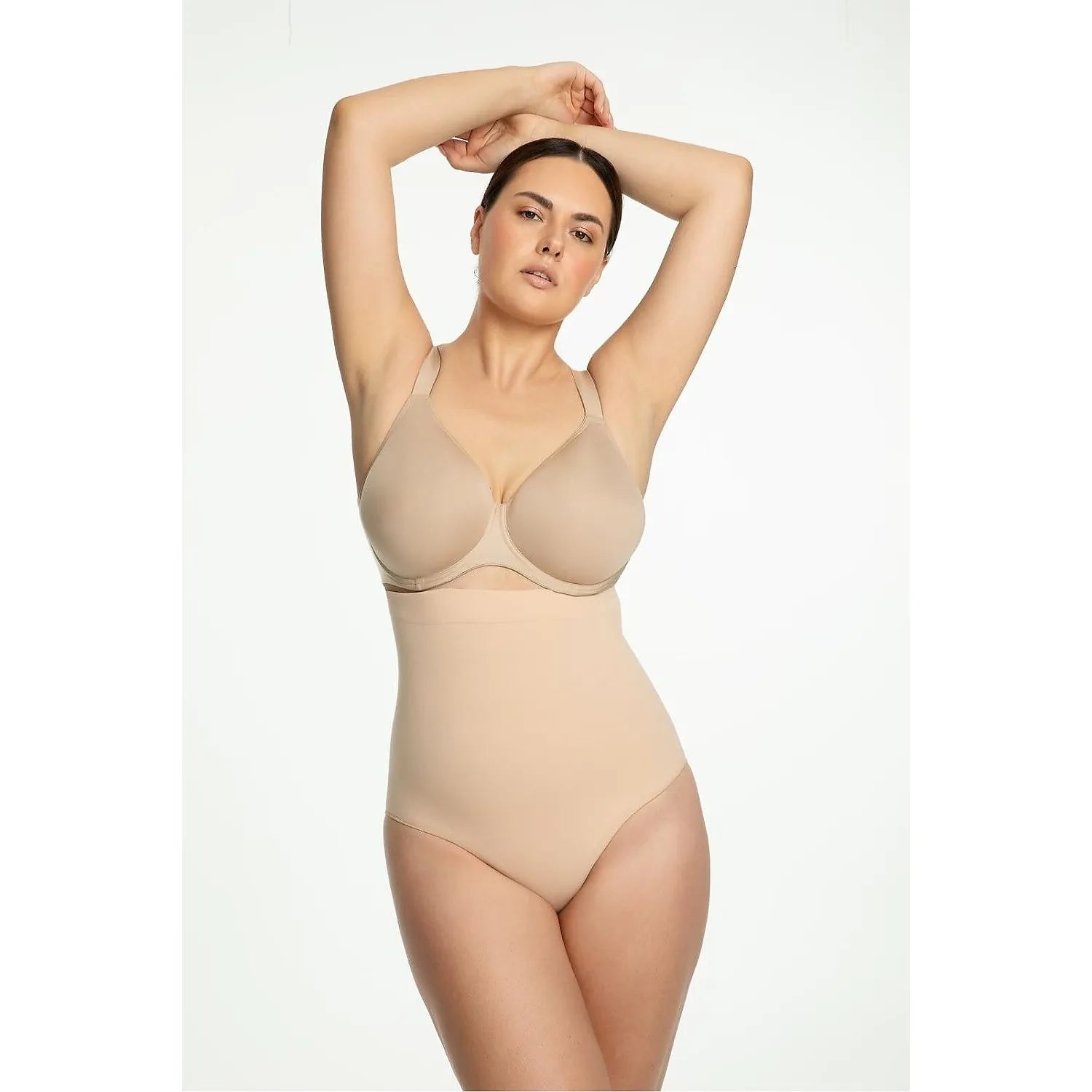 Body gainant Julimex 219152 design élégant sans couture taille haute lingerie confort silhouette sculptée maintien bretelles larges discret invisible