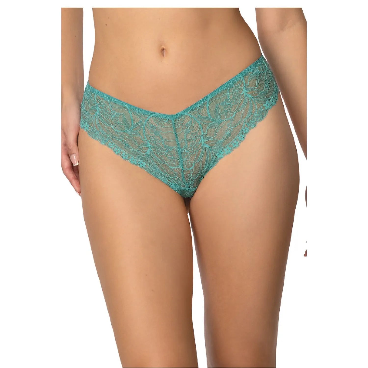 Culottes brésiliennes dentelle floral vert émeraude Eternal confort Élastique ajustement parfait lingerie féminine sexy