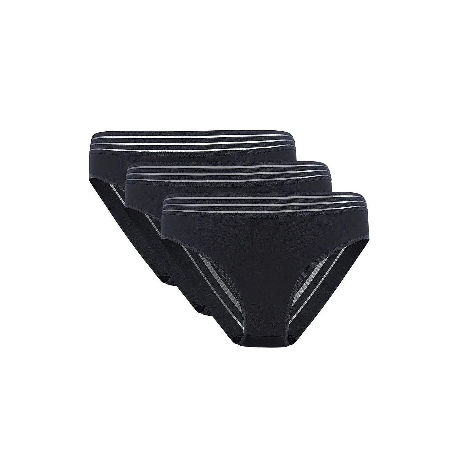 ensemble culottes coton biologique dentelle rayures trois piÚces taille basse élastique confort quotidien discret invisible sans coutures douceur maintien durable