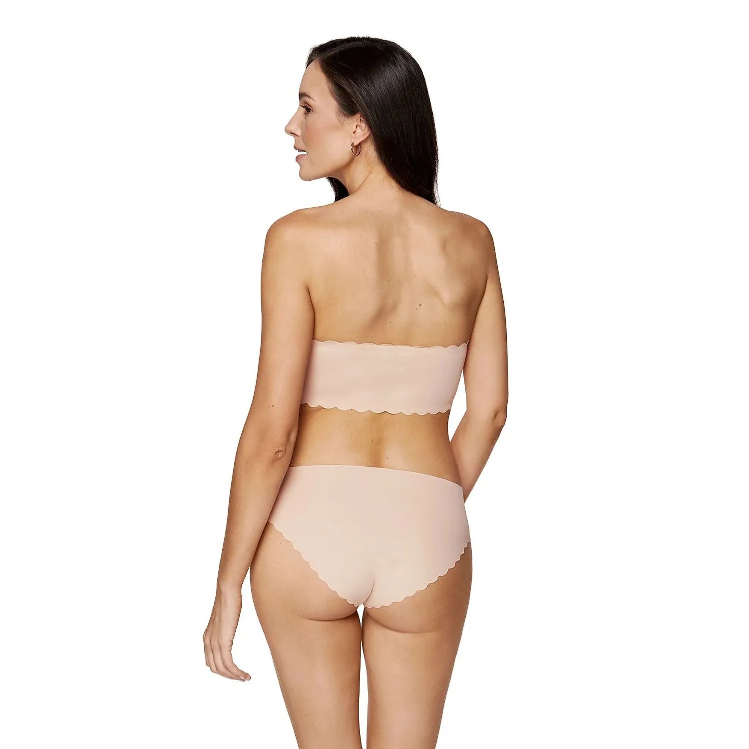 Culotte beige Gorteks model 219482 en microfibre, taille personnalisée, design épuré, confort quotidien.