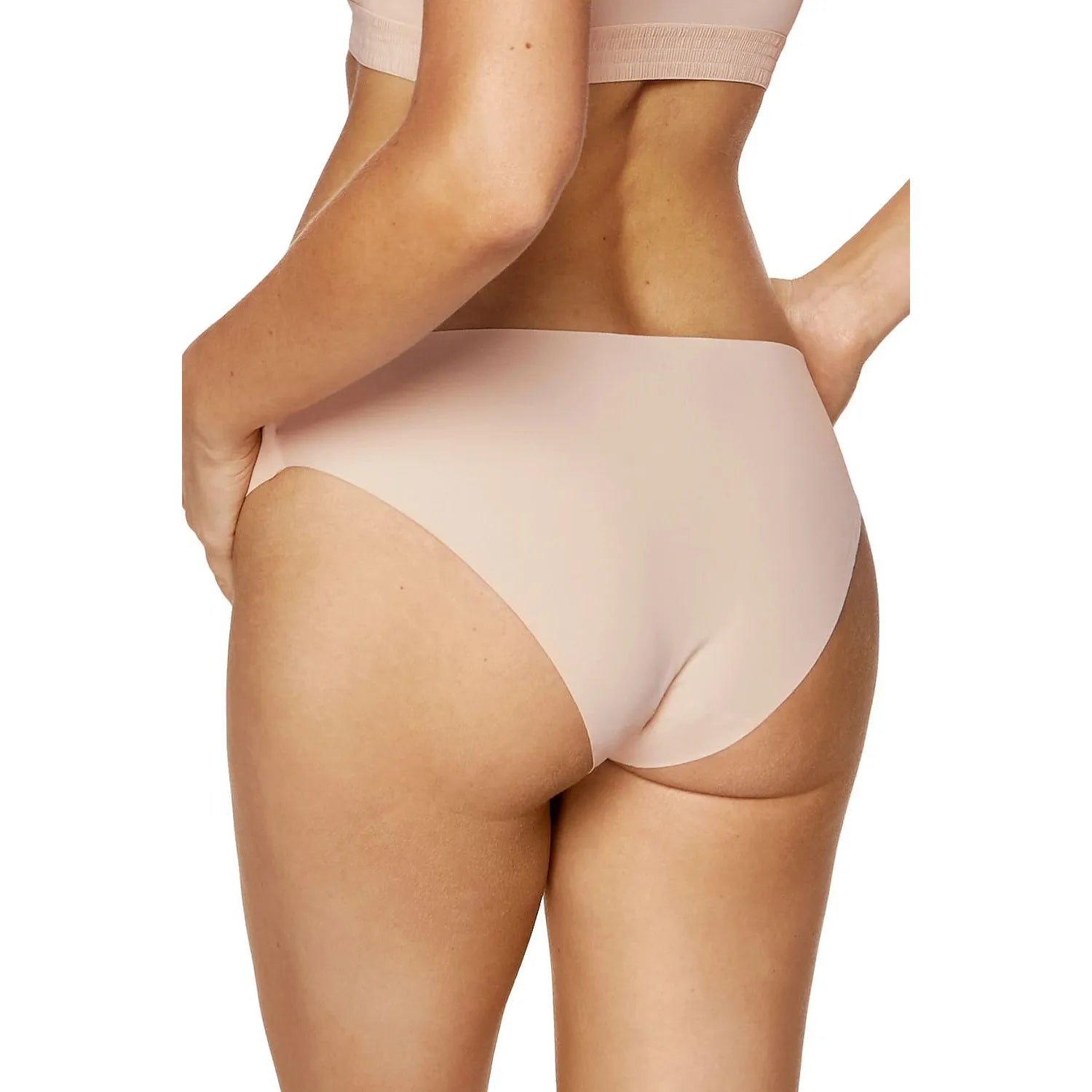 Culotte sans couture beige Gorteks 219489, design discret et confortable, en coton et élasthanne, vue de dos.