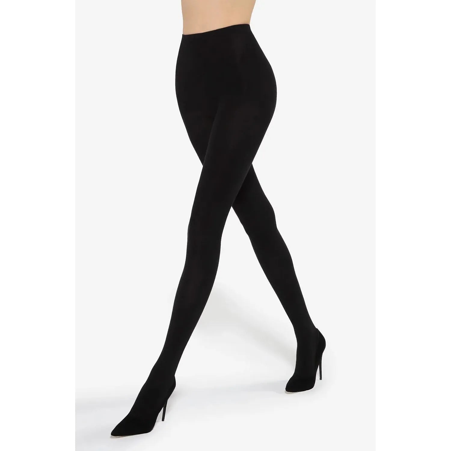collants opaques noirs classiques Gatta taille haute confortables silhouette élancée matière douce extensible maintien invisible finition lisse durable