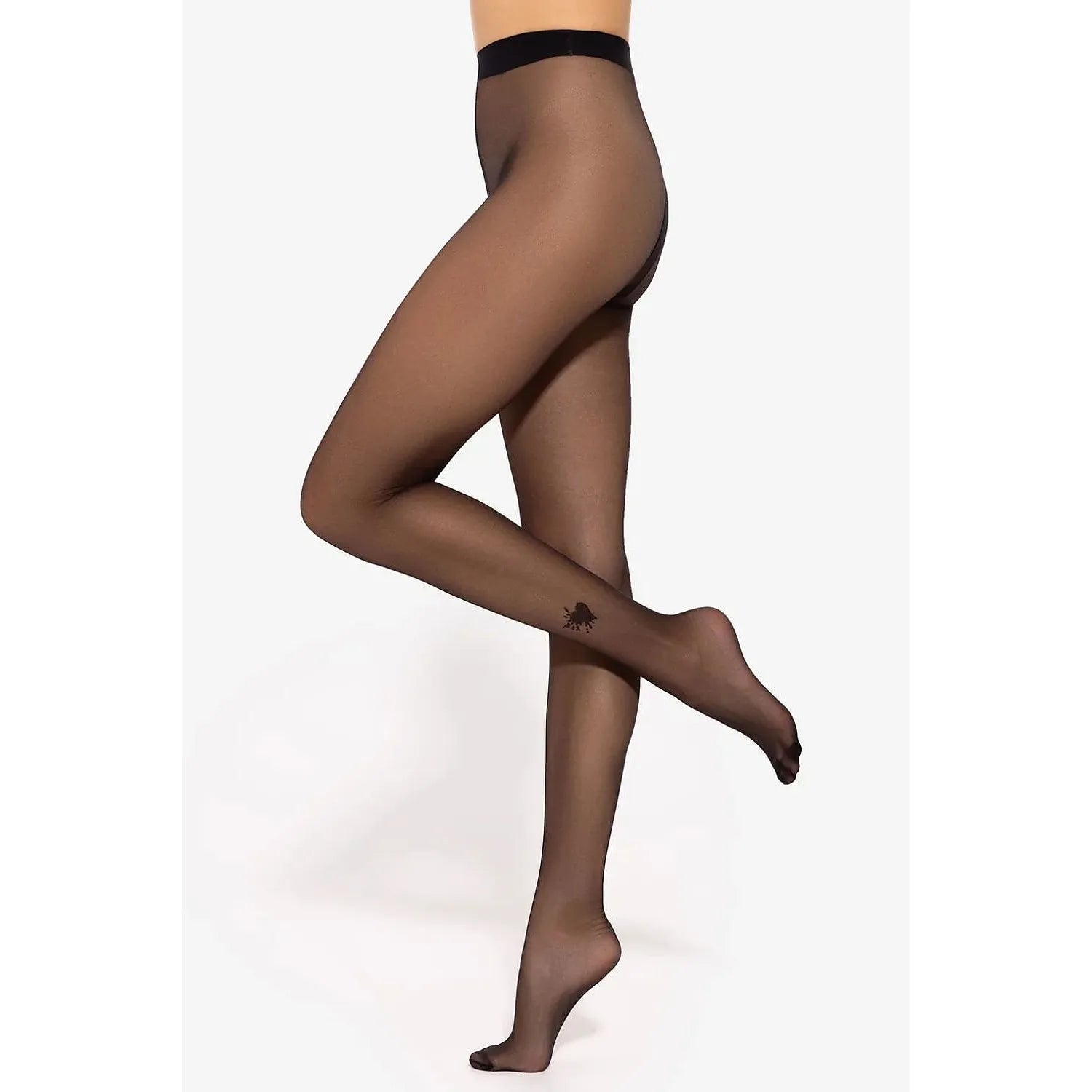 Collant transparent motif cœurs taille haute无缝 design waistband non contraignant nylon elastane lingerie fine femme occasion spéciale