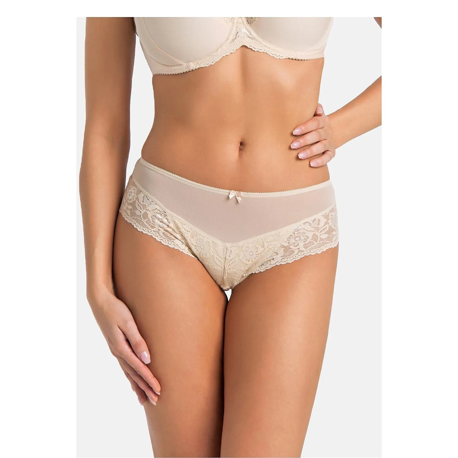 Culottes transparentes sexy dentelle beige femmes lingerie intime confortable ajustement parfait mariage occasion spéciale