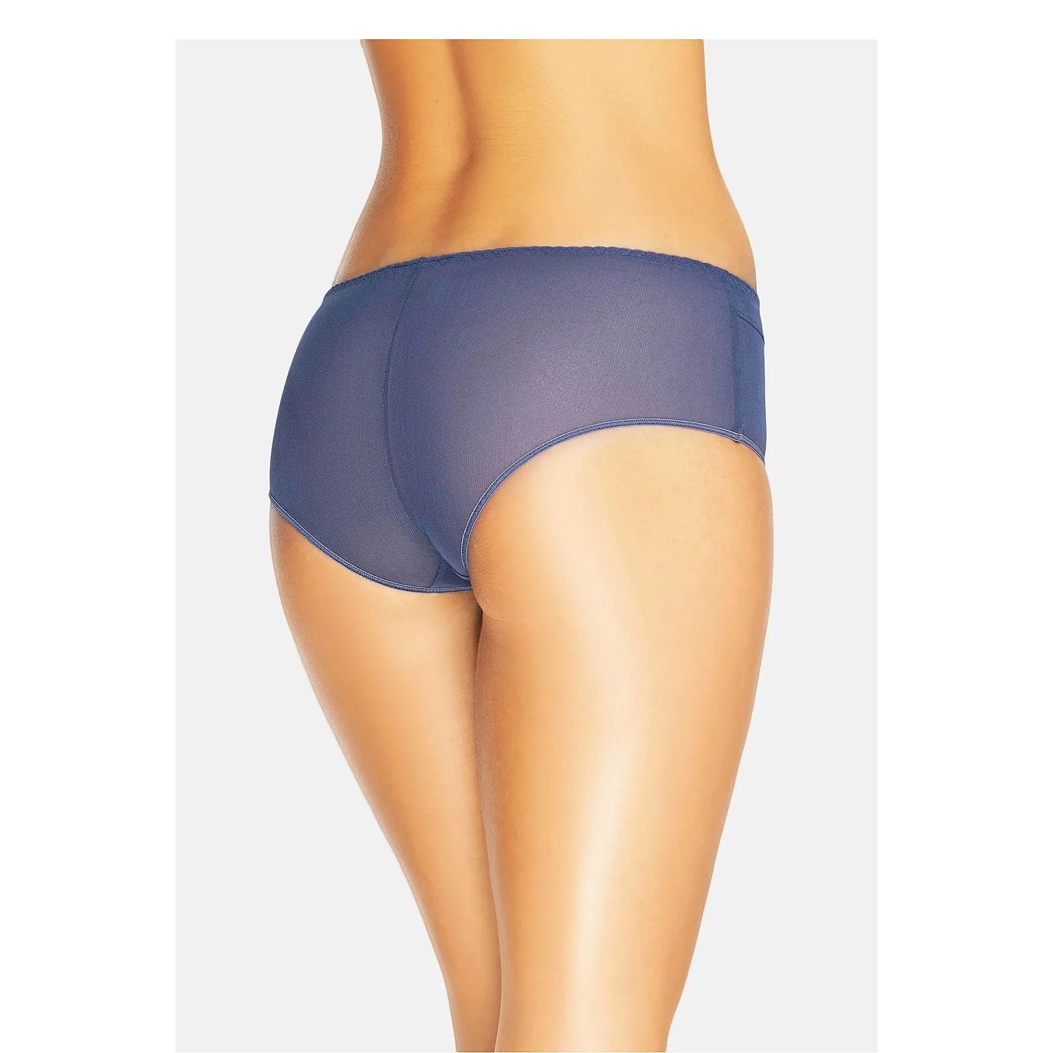 Culottes filet bleu marine taille basse, ceinture élastique douce, design épuré, confortables et respirantes.