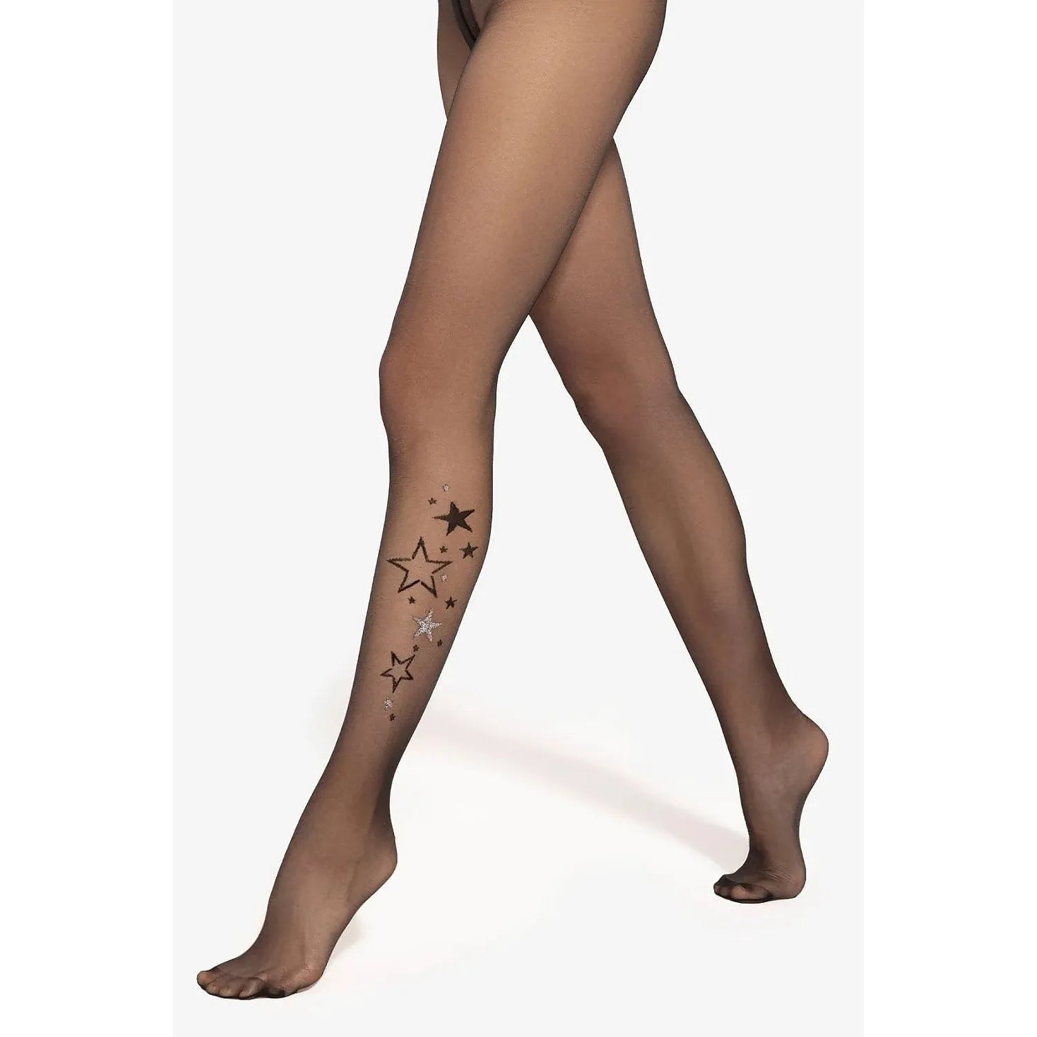 collants brillants 20den maille éclat élégant subtil motif délicat raffiné taille haute culotte Tband gousset visible confort durable renfort orteils