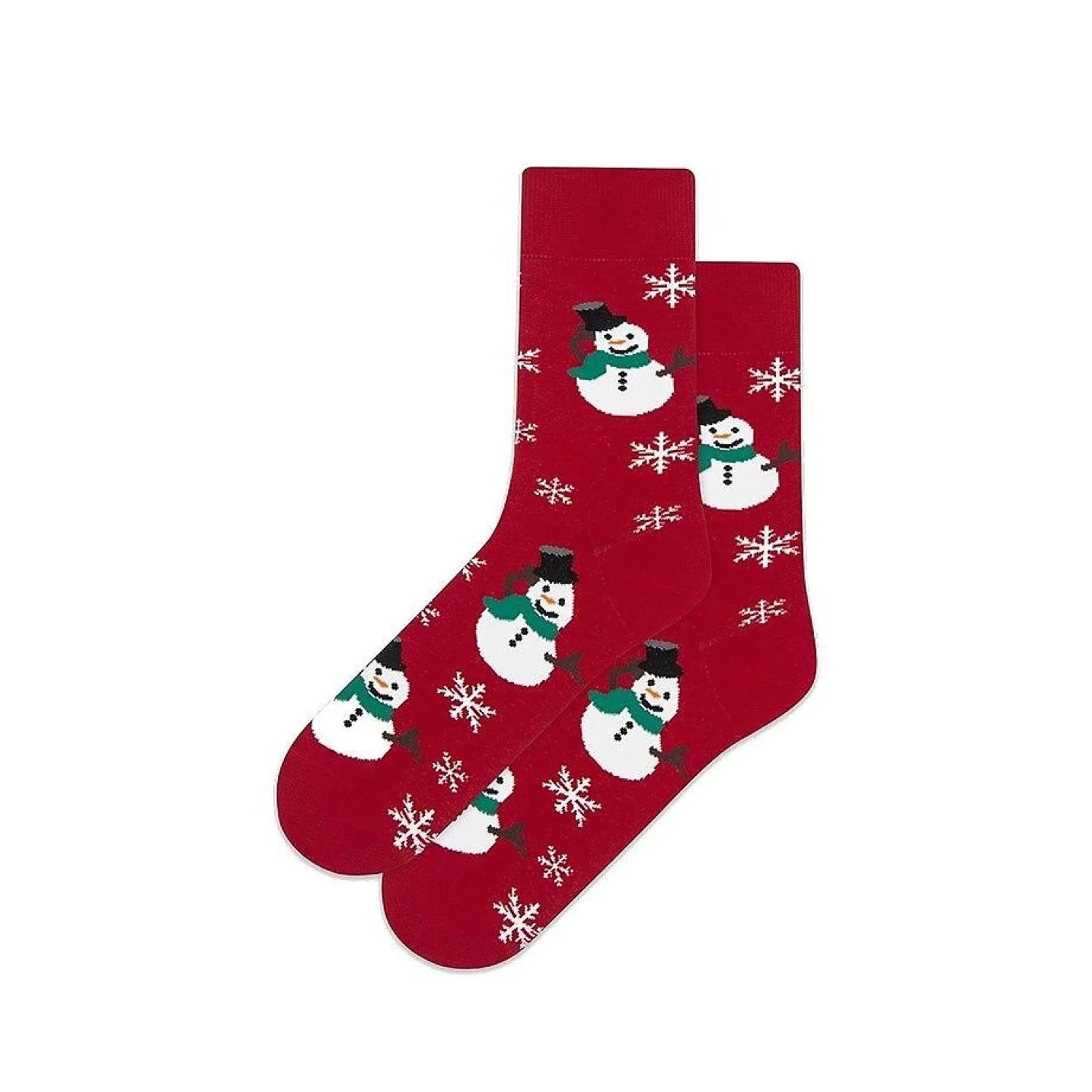 chaussettes hautes festives motif bonhommesneige douces chaudes confortables cadeau Noël coton elasthanne polyamide extensibles respirantes antidérapantes renforcées