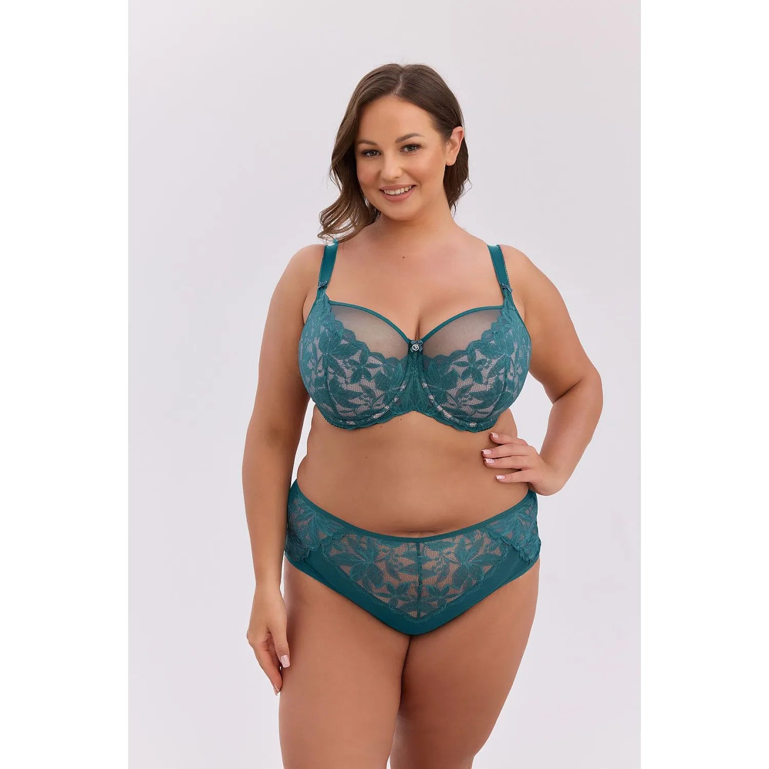 Culottes taille haute en dentelle et tulle, élégantes et confortables, pour femmes modernes, modèle Gaia 224049.