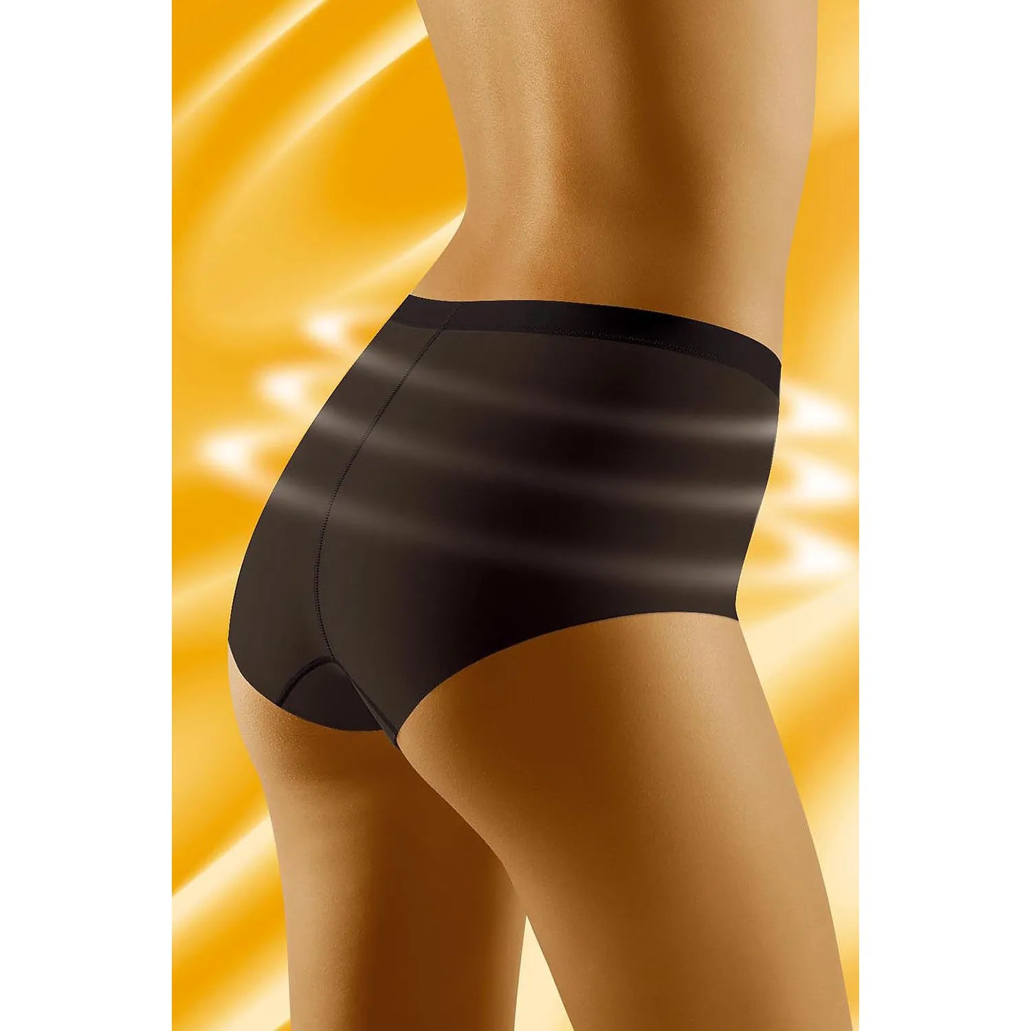 Culottes noires taille haute, effet ventre plat, maille respirante, silhouette affinée, confort quotidien, invisibles.
