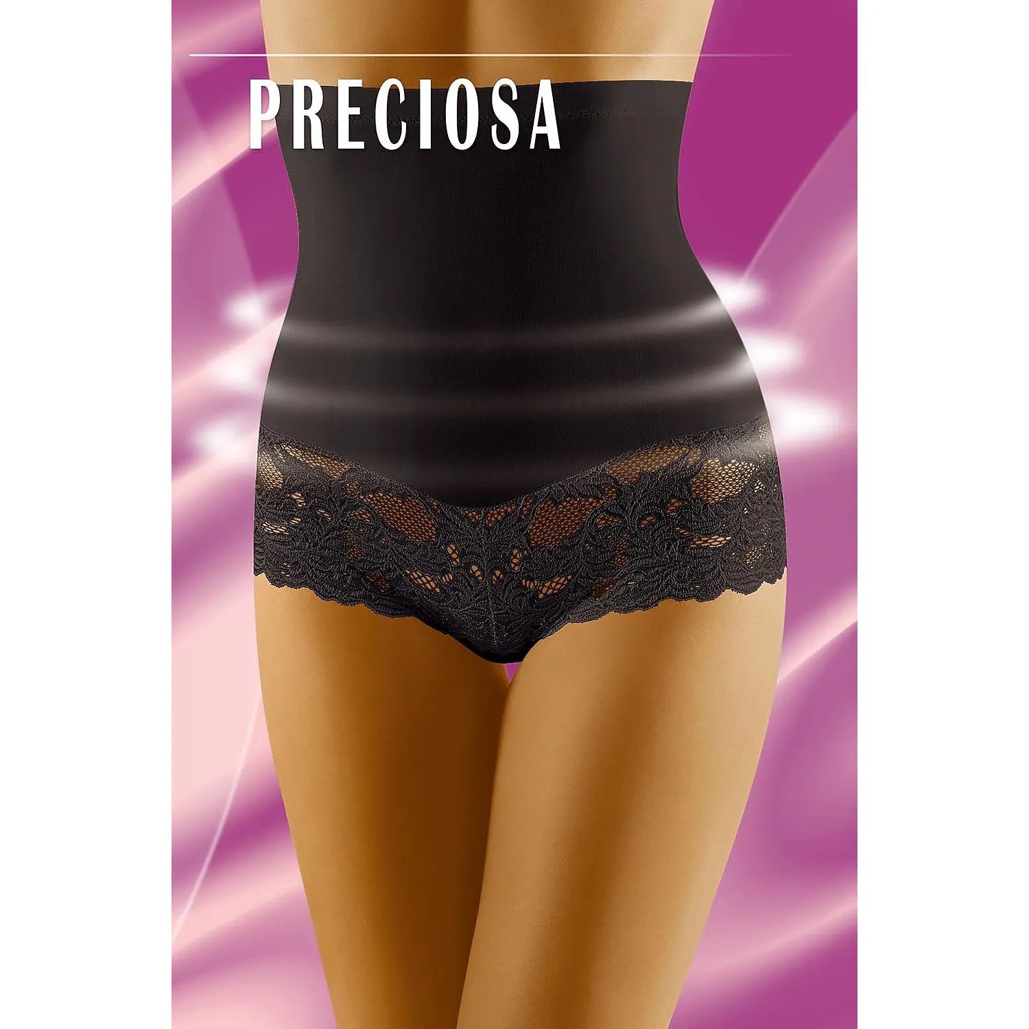 culottes sculptantes sexy dentelle ajourée maintien silicone silhouette affinée confortables invisibles tailles noires élégantes antidérapantes respirantes Wolbar 49469