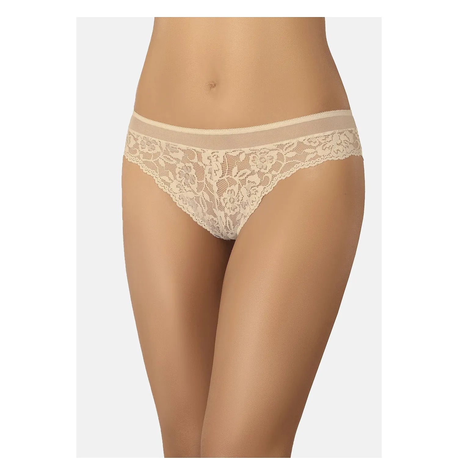 Culottes brésiliennes dentelle roses couleur chair sexy confort Teyli 228813