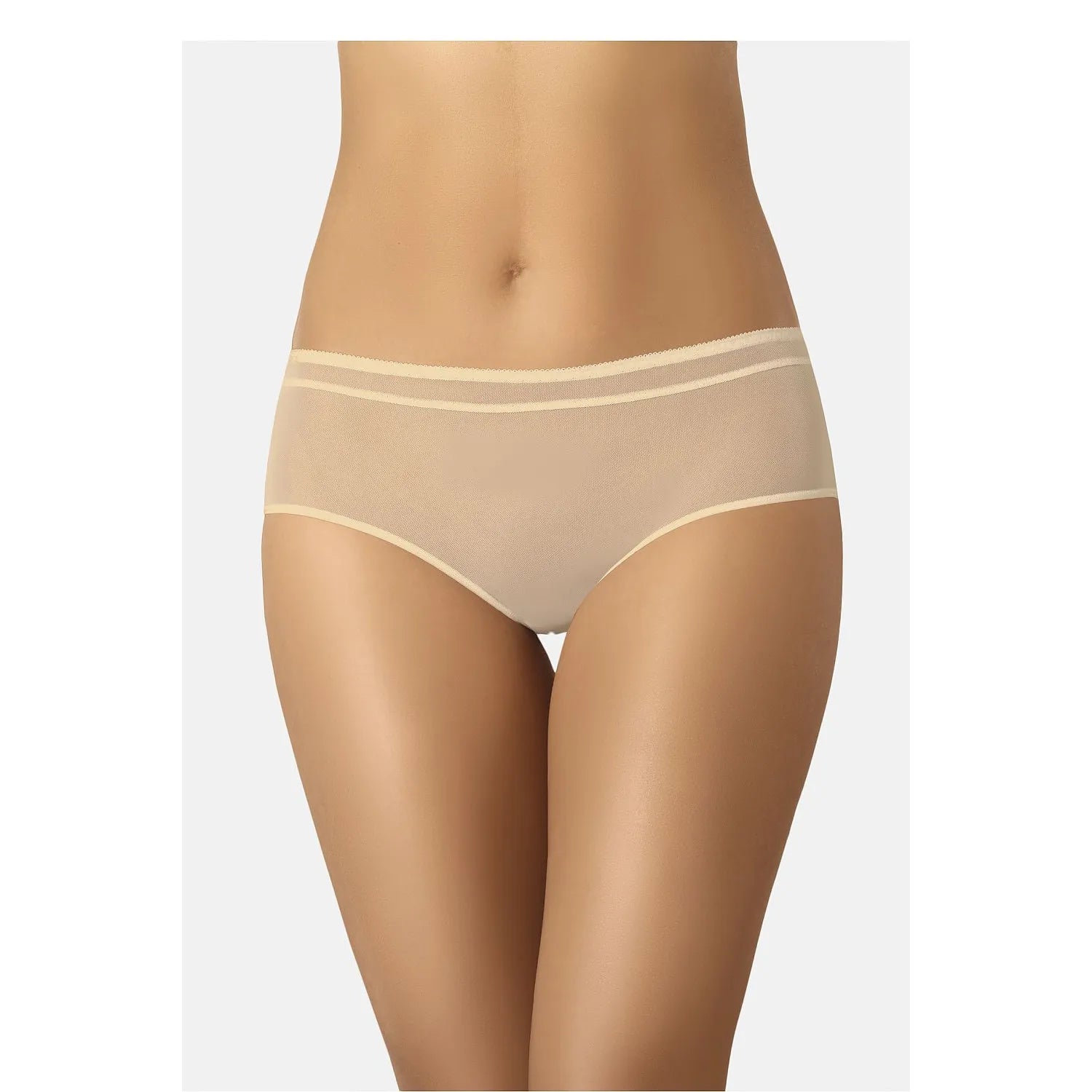 Culottes classiques filet beige invisibles vêtements ajustés femme confort Teyli