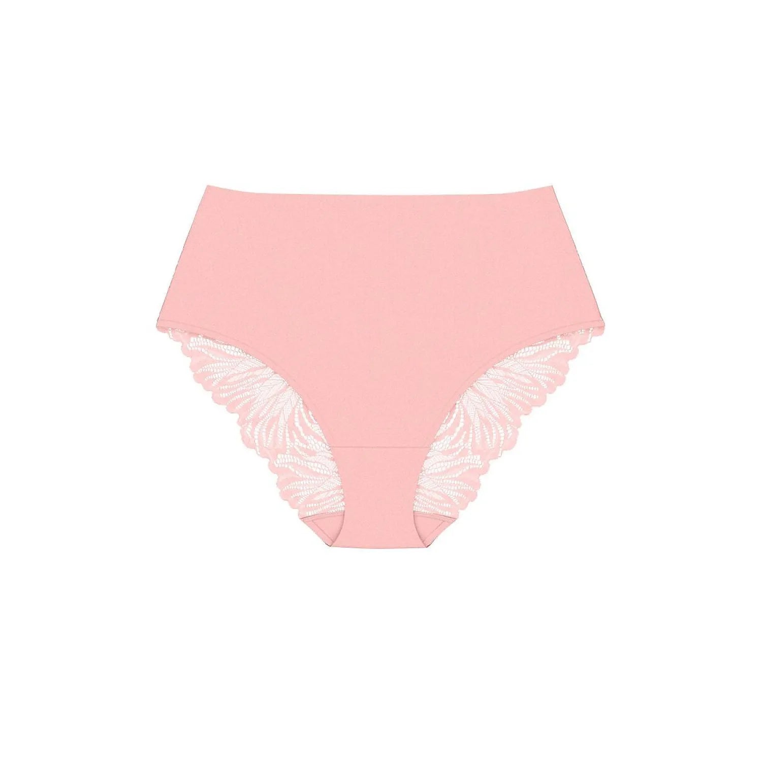Culottes invisibles rose en microfibre écologique avec dentelle blanche, confort quotidien Triumph, sans couture.