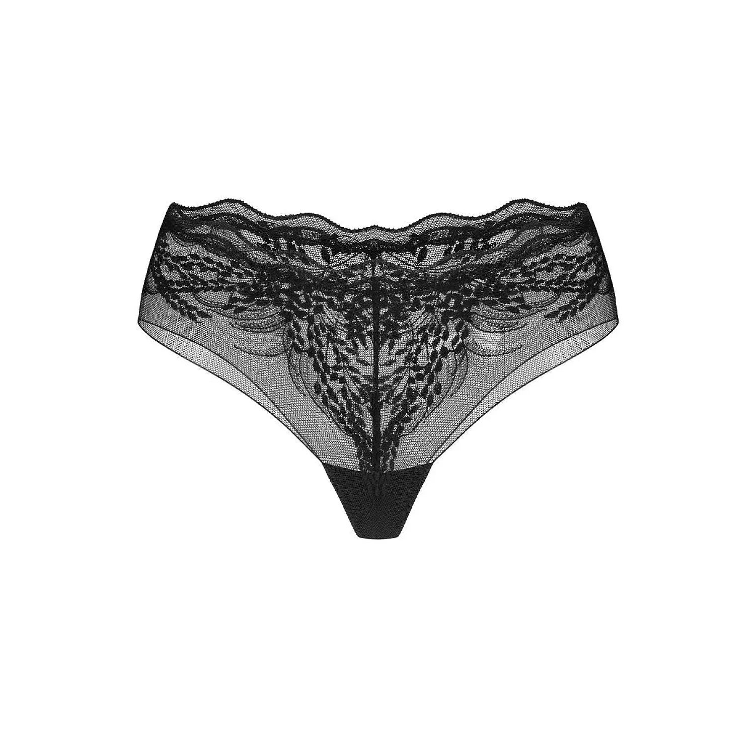 Culotte en dentelle noire Perisia, élégante et sensuelle, avec motifs délicats, taille M/L, confort et style quotidien.