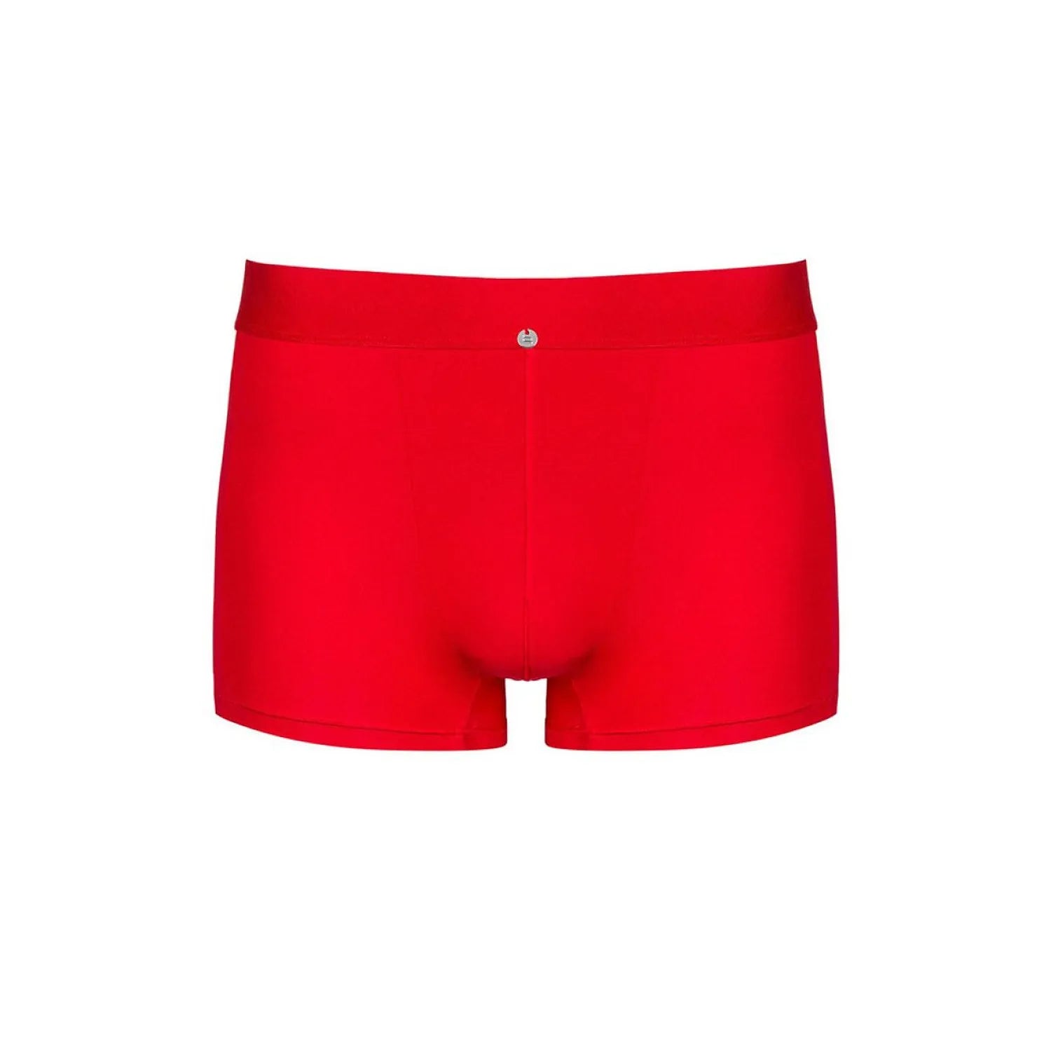 Boxer rouge ajusté Obsessive 230085 avec ceinture large et panneau arrière semi-transparent pour confort et style moderne.