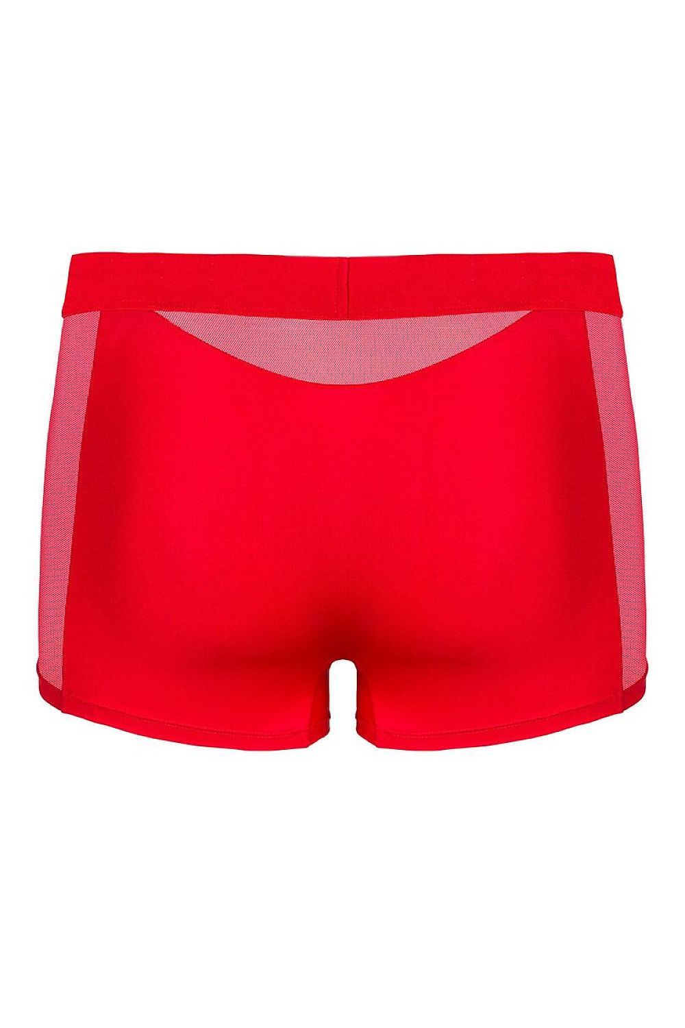 Boxer rouge Boldero Obsessive 230085, ajusté, doux, élastique, avec panneau semi-transparent, ceinture large.
