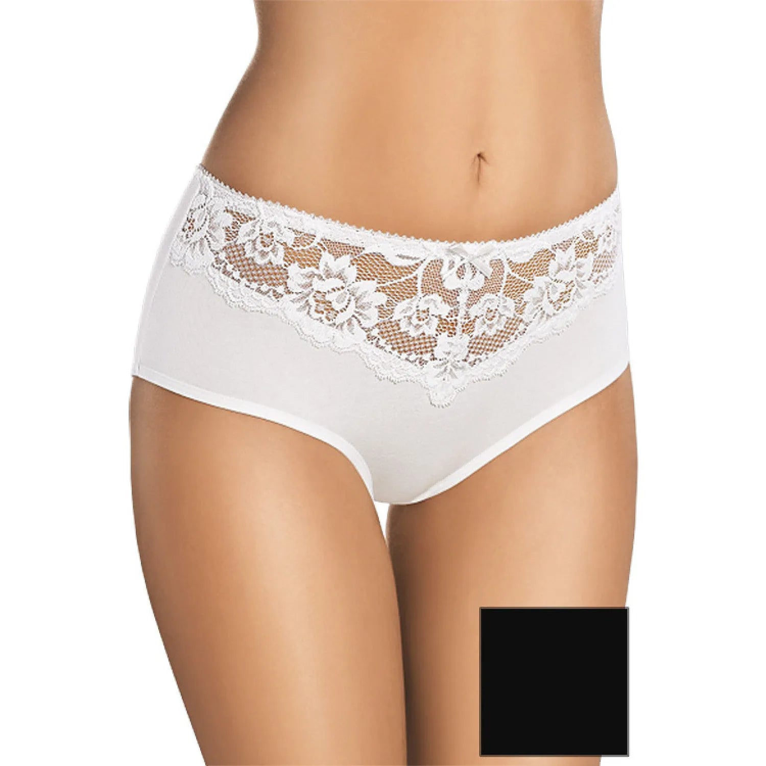 culotte intégrale noire coton dentelle confortable femme élégante raffinée douce respirante discrète satinée noeud extensible gabidar 108487