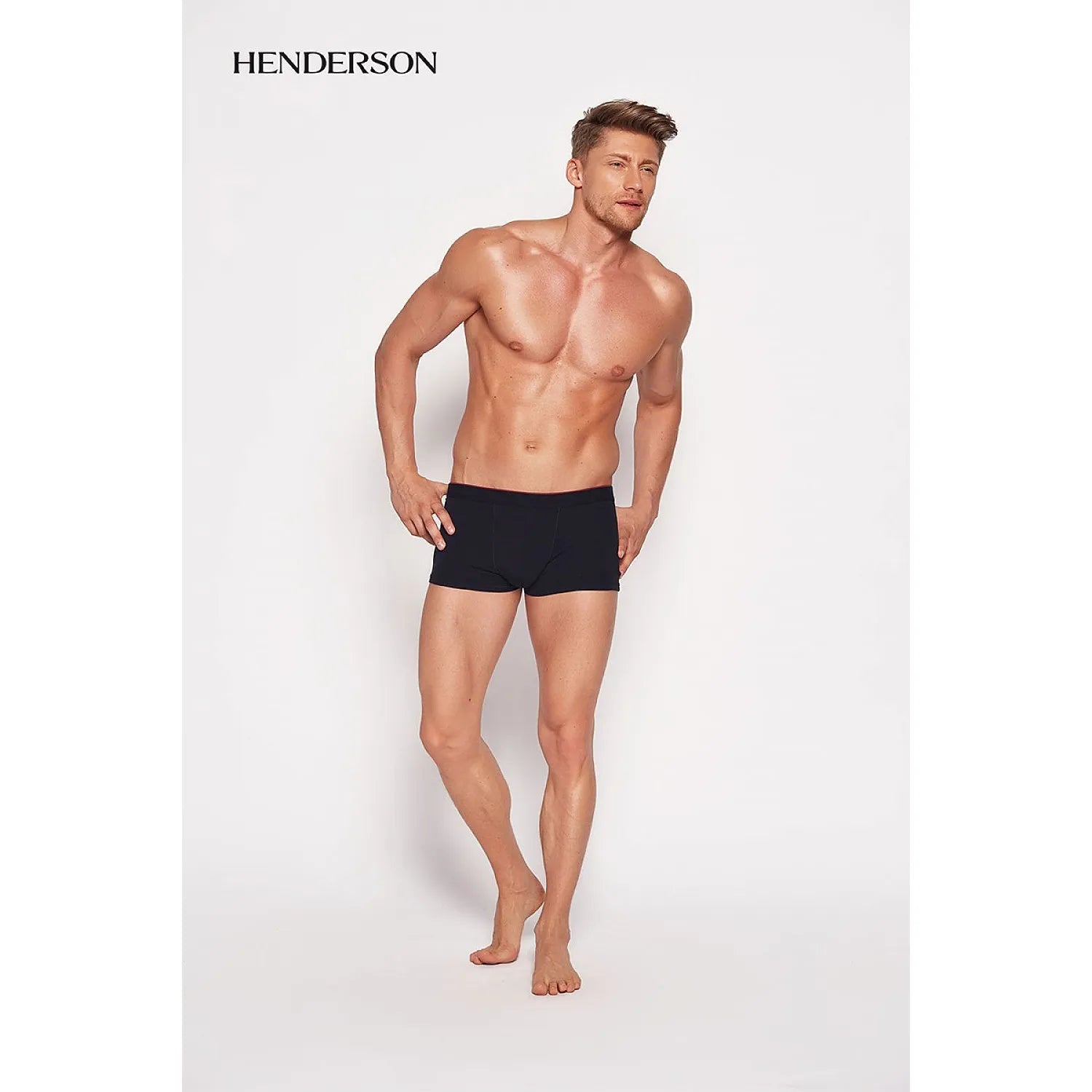 Boxer homme sportif coton lycra jambes courtes confort Burito Red Line