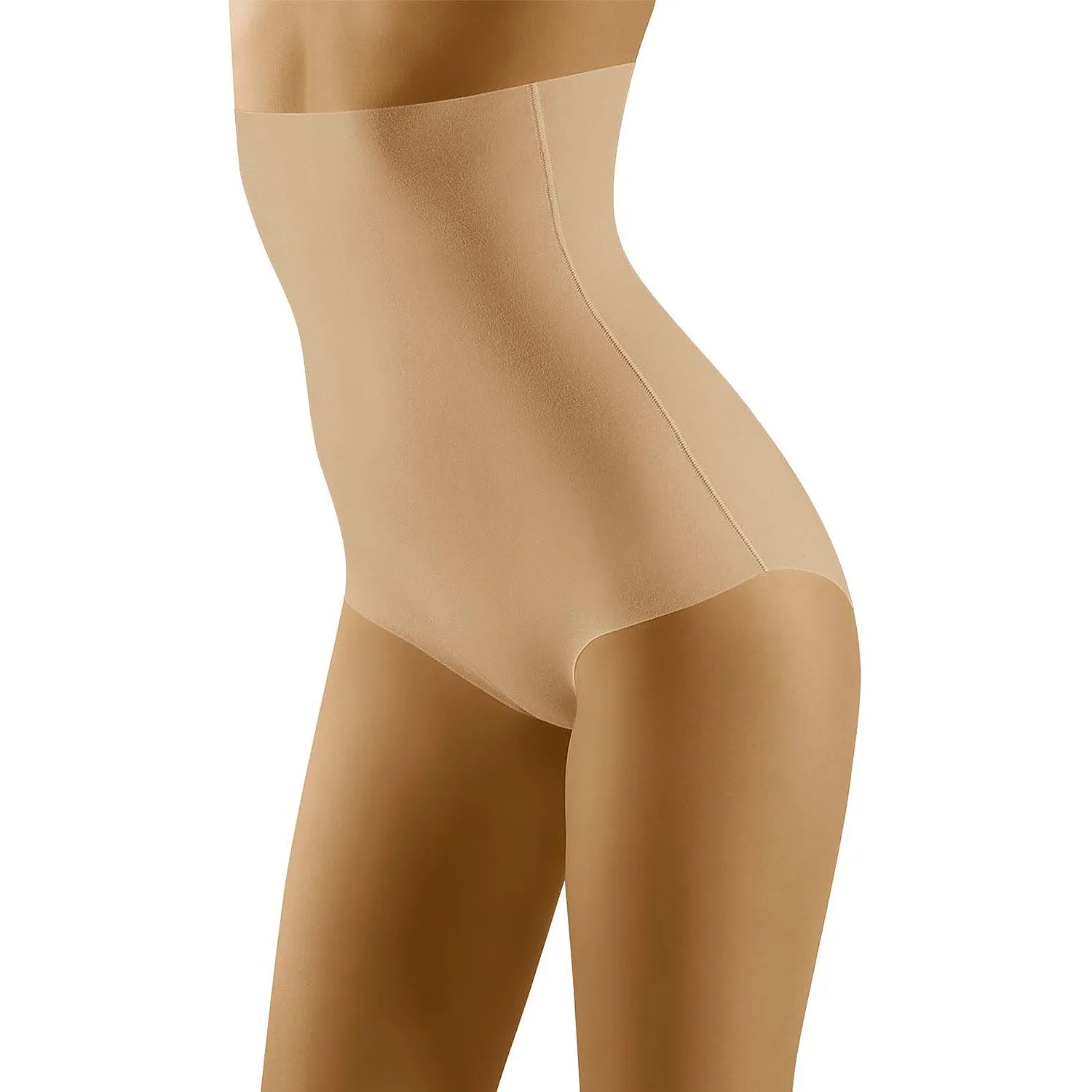 culotte modelante taille haute silicone antiglisse decoupe laser coton elasthanne douce respirante maintien discret invisible silhouette amincissante beige Wolbar