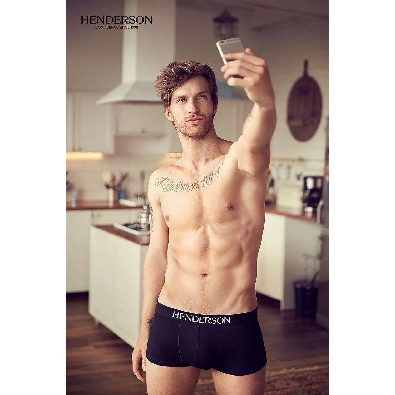 Boxer ajusté coton élasthanne noir ceinture blanche confort soutien homme élégant tailles L XXL