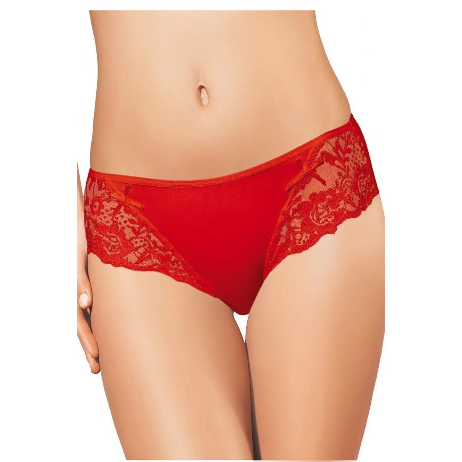 Culotte dentelle florale Élasthanne polyamide Confort Maintien Sublimante Douceur Extensible Résistante Lisse Discrète Féminine Raffinée Intemporelle Rouge grandes tailles