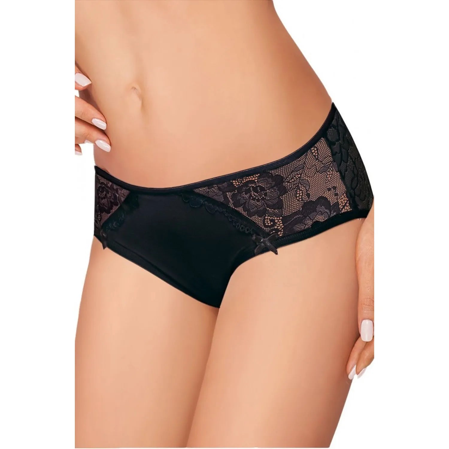 culottes dentelle fente arrière élasthanne polyamide extensible confortable double couche tailles S M L XL noires séduisantes élégantes glamour Ewana