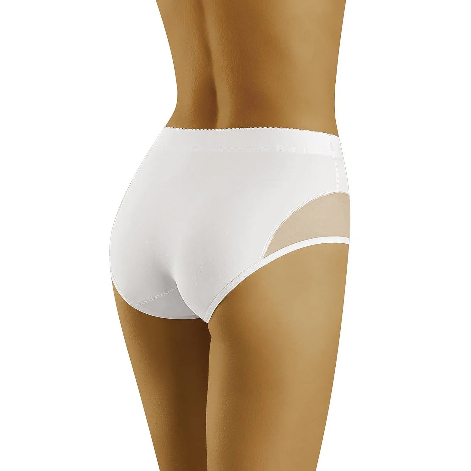 Culotte blanche galbante Wolbar, lisse et discrète, affine silhouette, confort respirant, finition délicate, invisible sou...