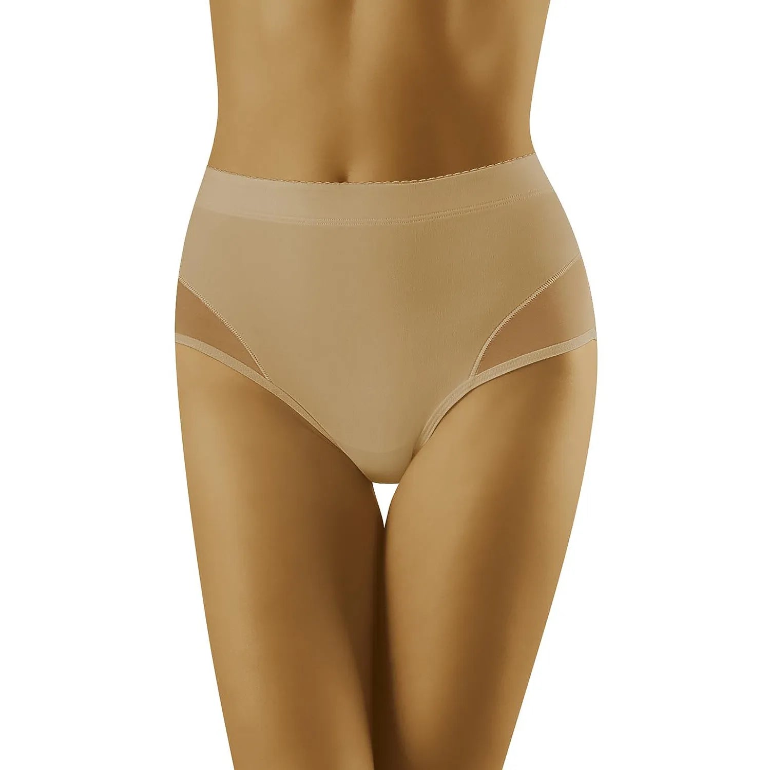Culottes lisses galbantes ventre hanches Wolbar 123514 été féminines confort douceur maintien optimal discrètes invisibles légères respirantes finitions délicates beige