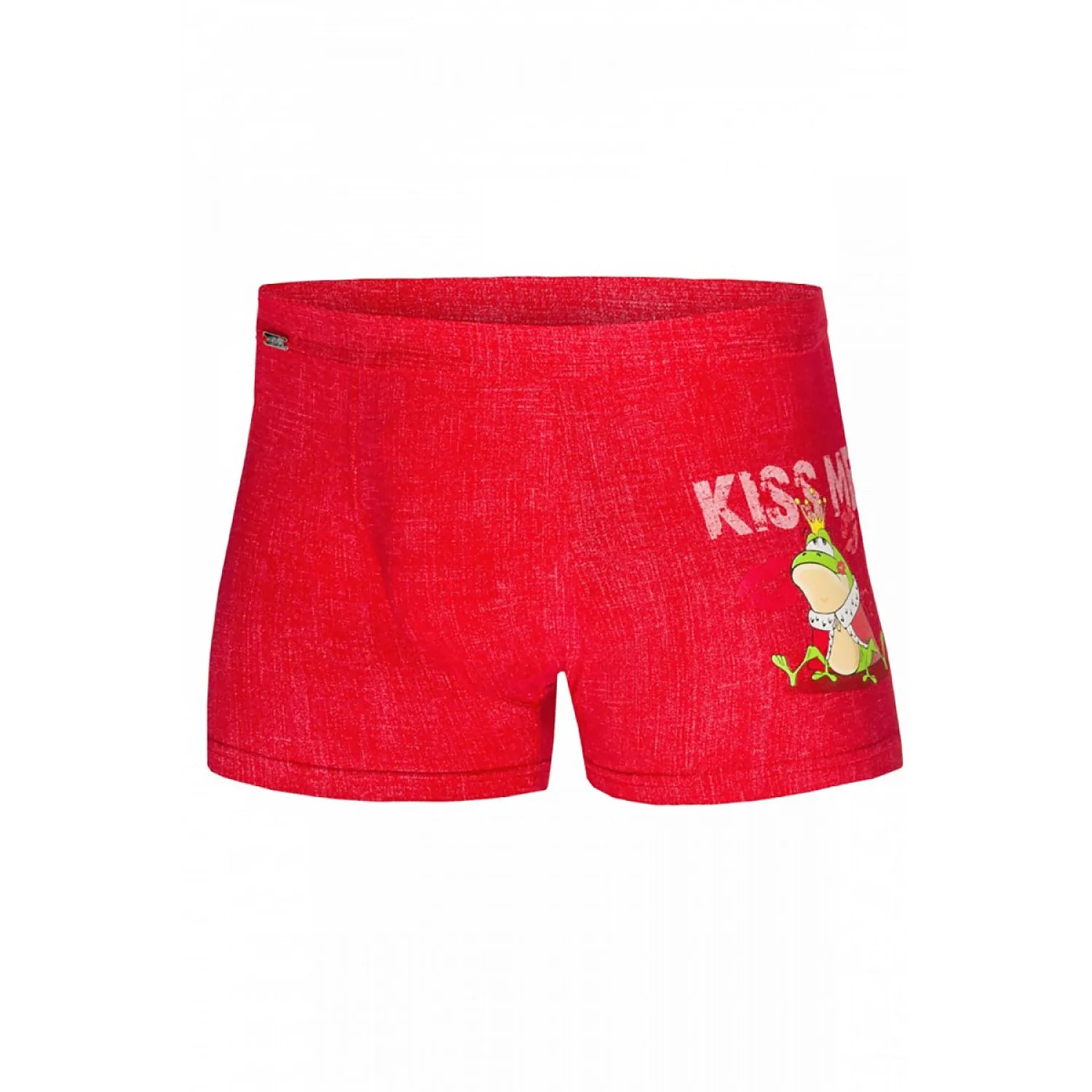 boxer sexy coton élasthanne ajusté confortable extensible motif grenouille cravate inscription bisou coquin fantaisiste rouge séduisant