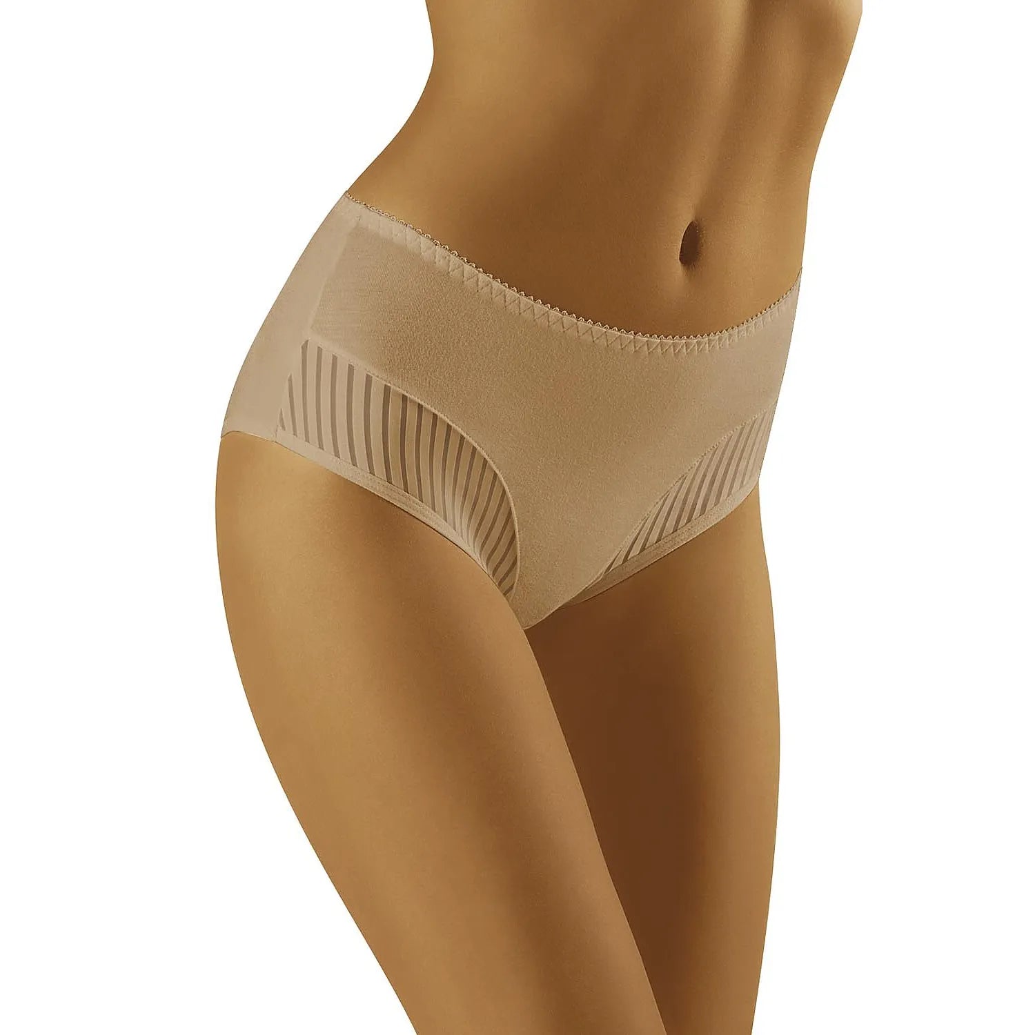 culottes femme confort coton rayées tricot quotidiennes Wolbar modèle raffinées extensibles douceur respirantes beige dos lisse maintien élasticité tailles variées