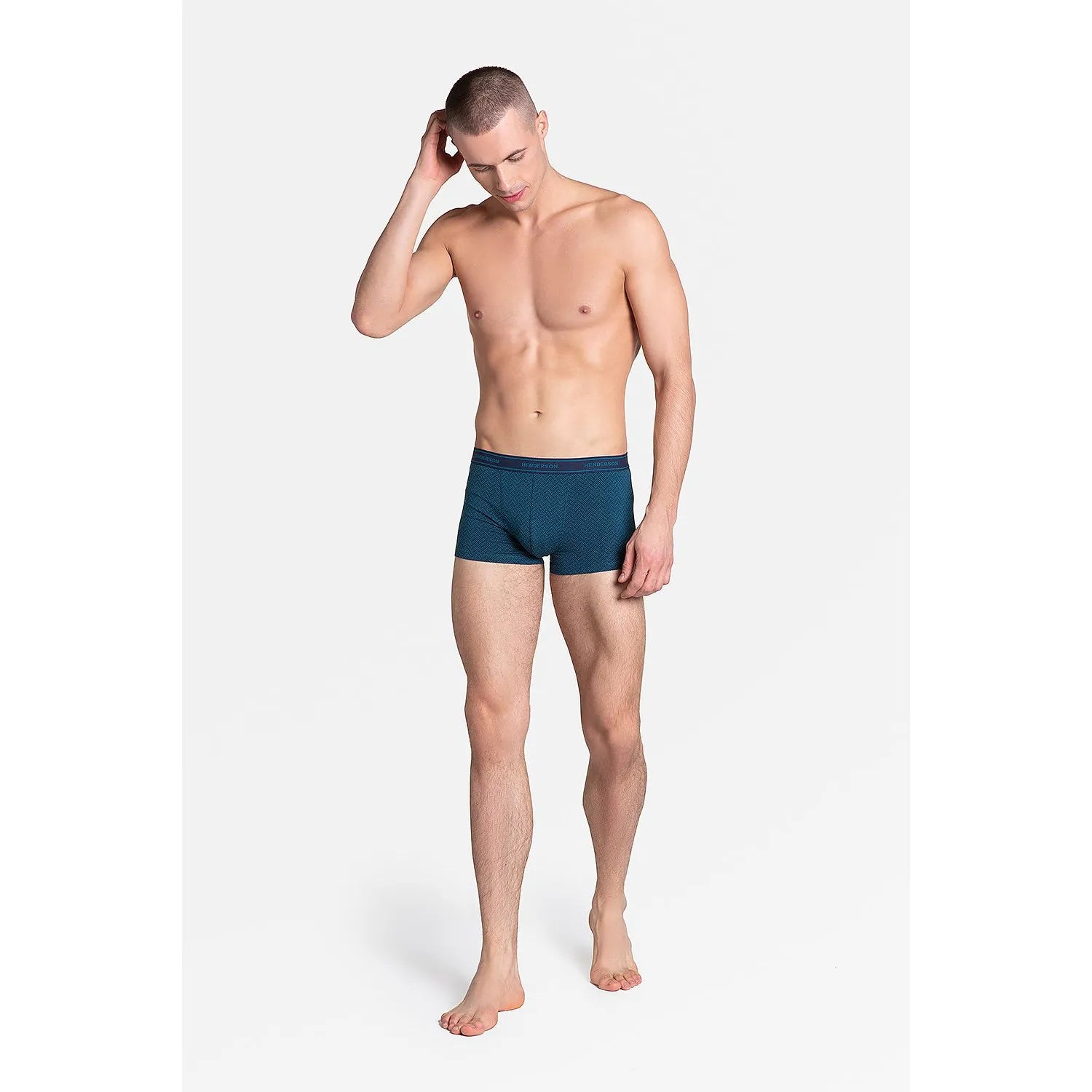 Boxer homme Premium Henderson 151521 coton élasthanne ajusté soutien confortable design moderne waistband élastique sous-vêtement masculin