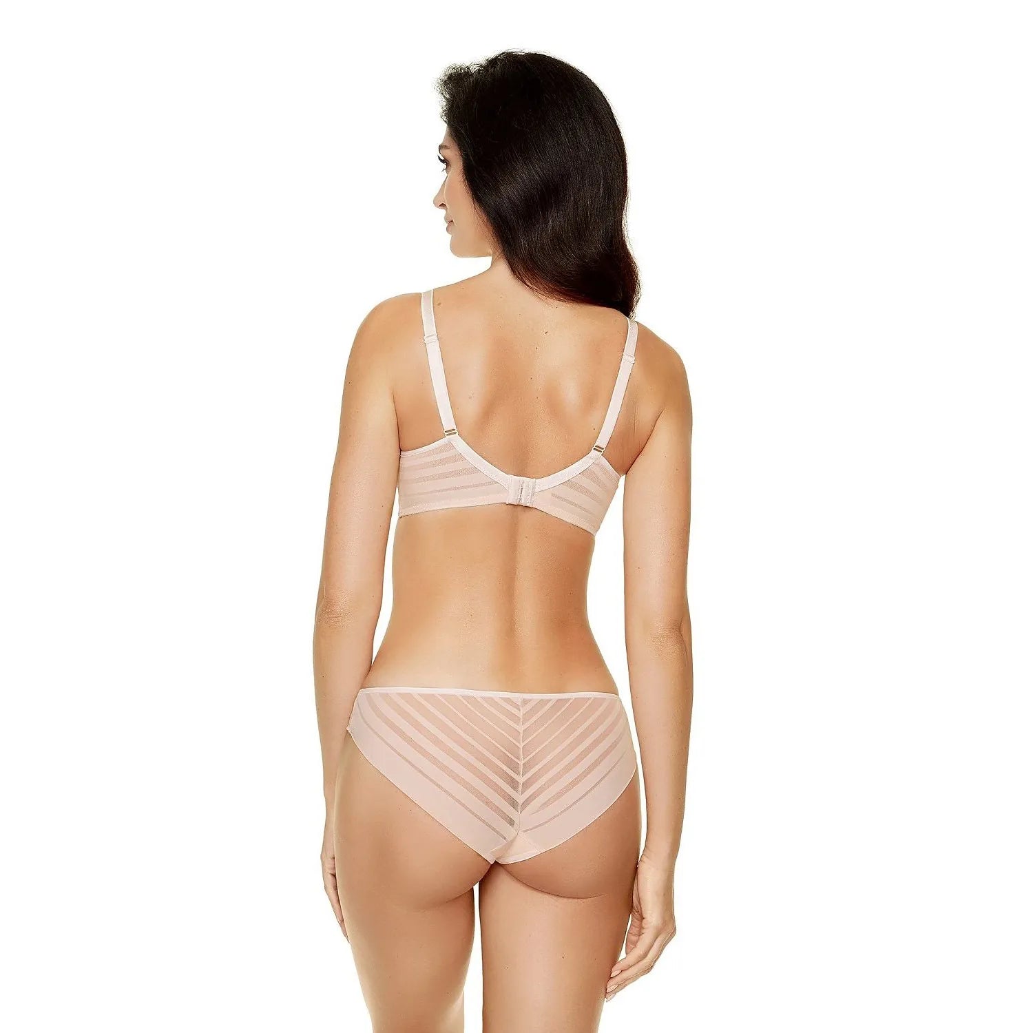 Culotte Gorteks 153707 beige, tissu doux à motifs, coupe flatteuse, gousset coton, lingerie femme élégante et confortable.