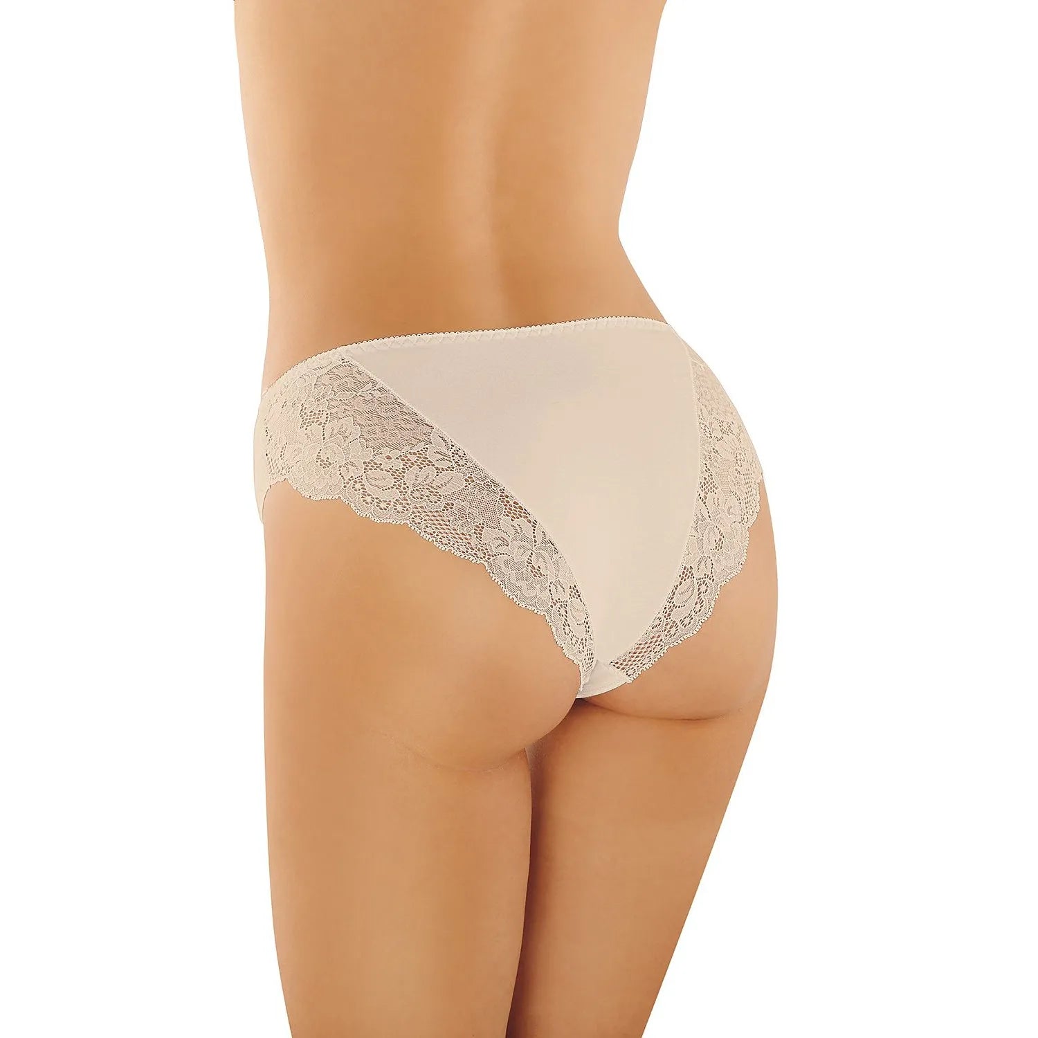 Culotte Babell 155029 coton dentelle bikini classique élégante raffinée confortable respirante extensible taille ajustée crème blanc cassé sophistiquée