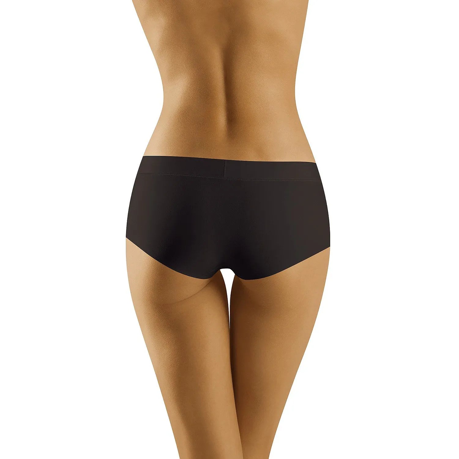 Boxer brief femme noir taille basse microfibre lisse, design classique, confort optimal pour usage quotidien.