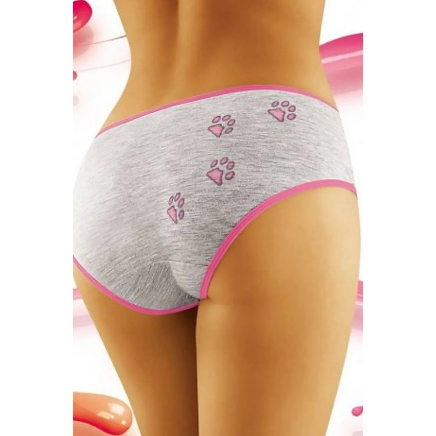 Culottes Wolbar 159489 en coton chatons pattes de chat élégance séduction confort discret lingerie femmes originalité couple